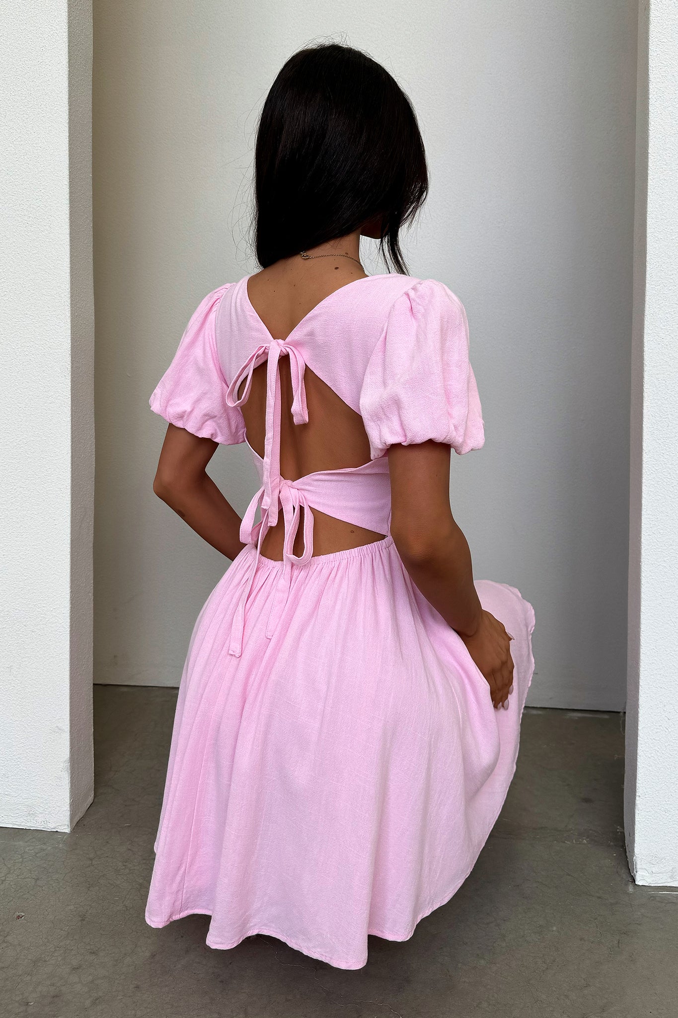 Whitney Dress - Pink-Coutiqo