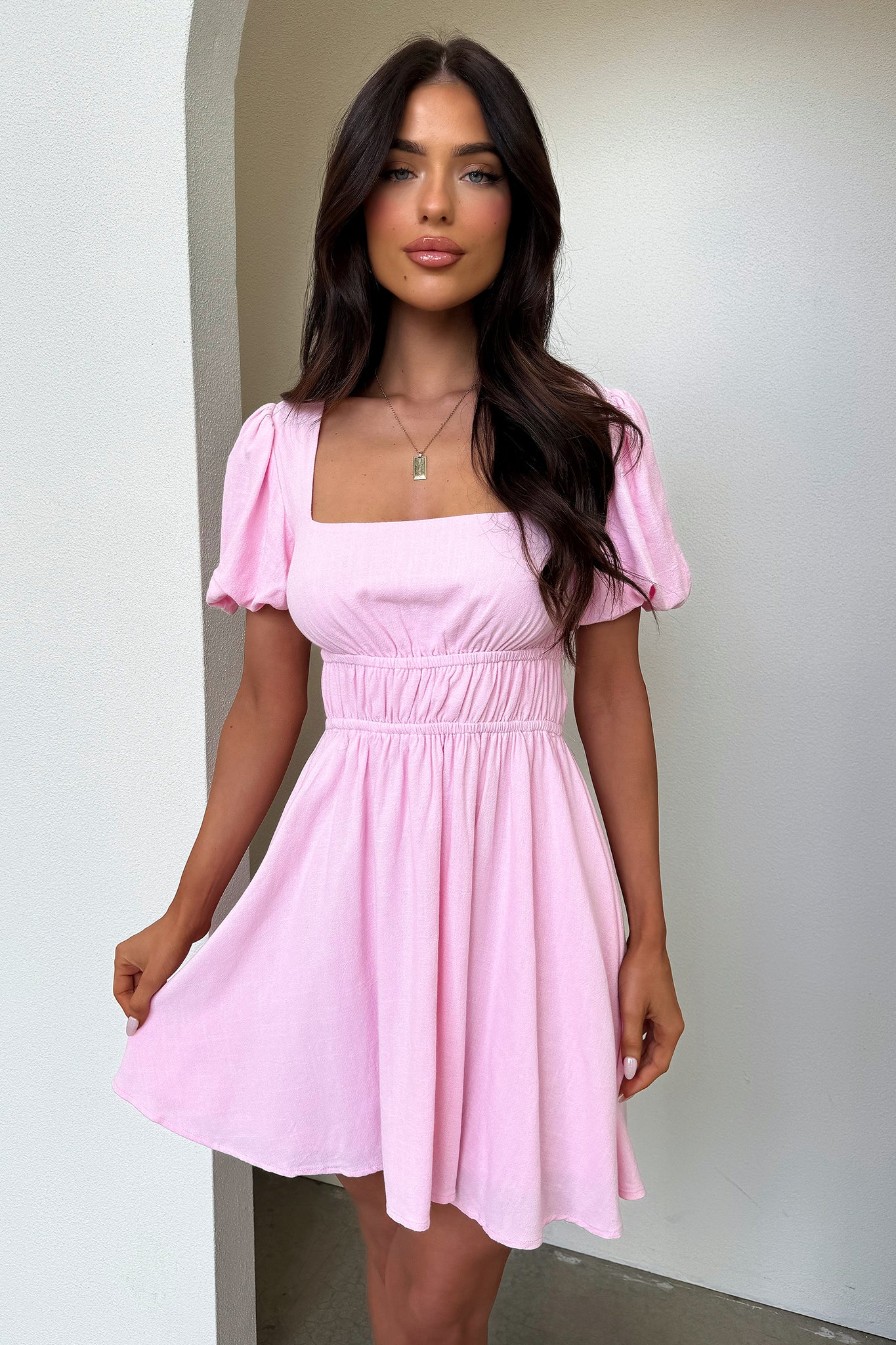 Whitney Dress - Pink-Coutiqo