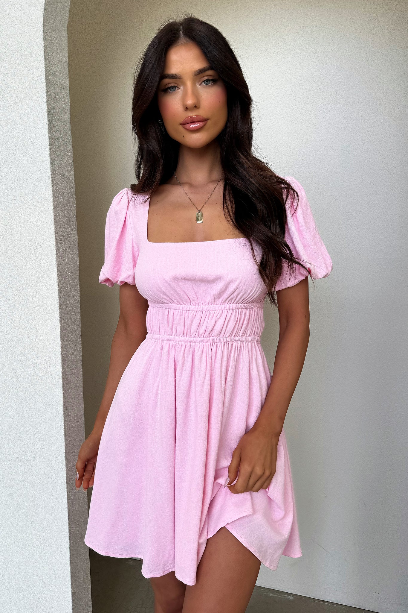 Whitney Dress - Pink-Coutiqo