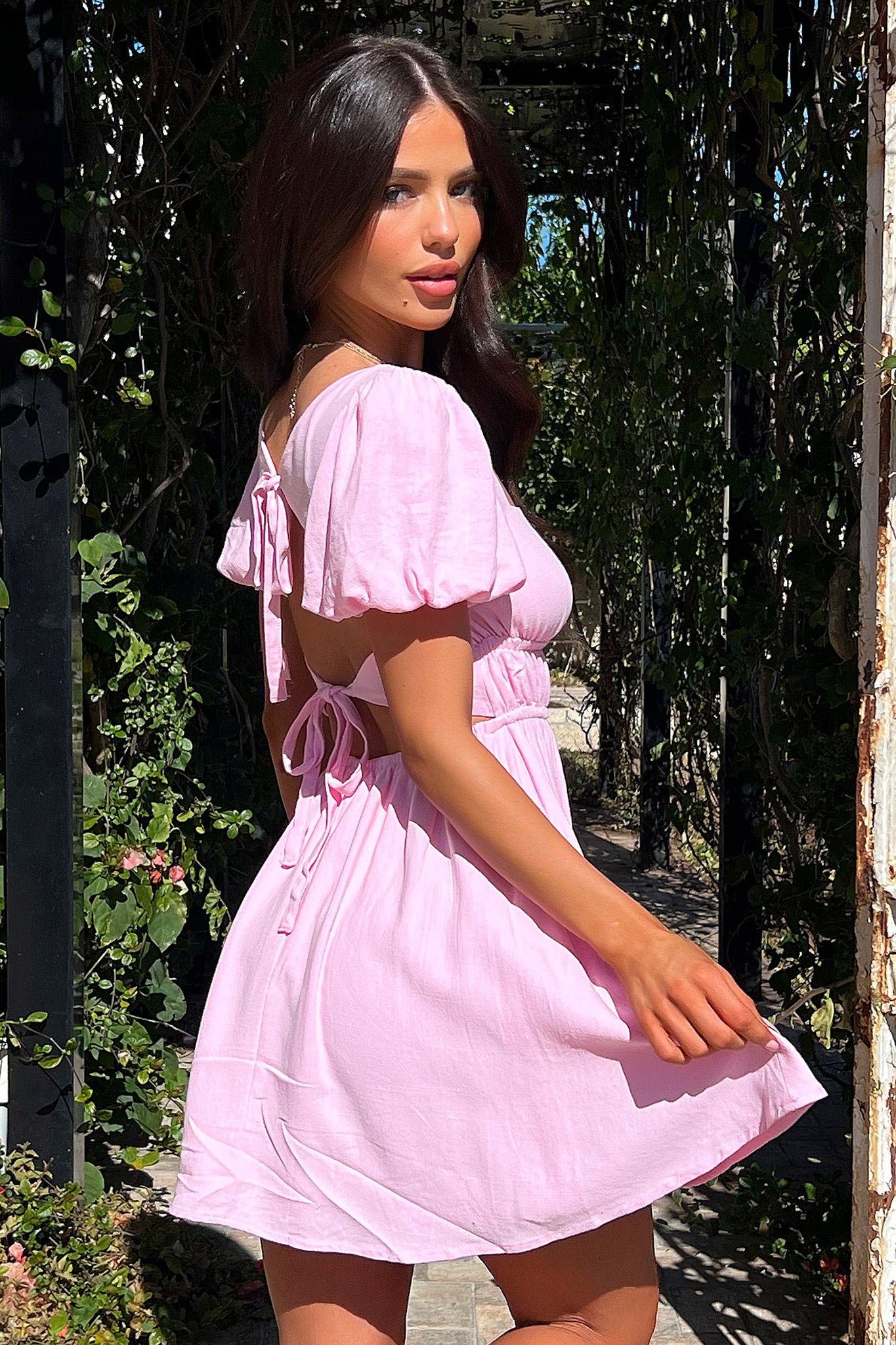 Whitney Dress - Pink-Coutiqo