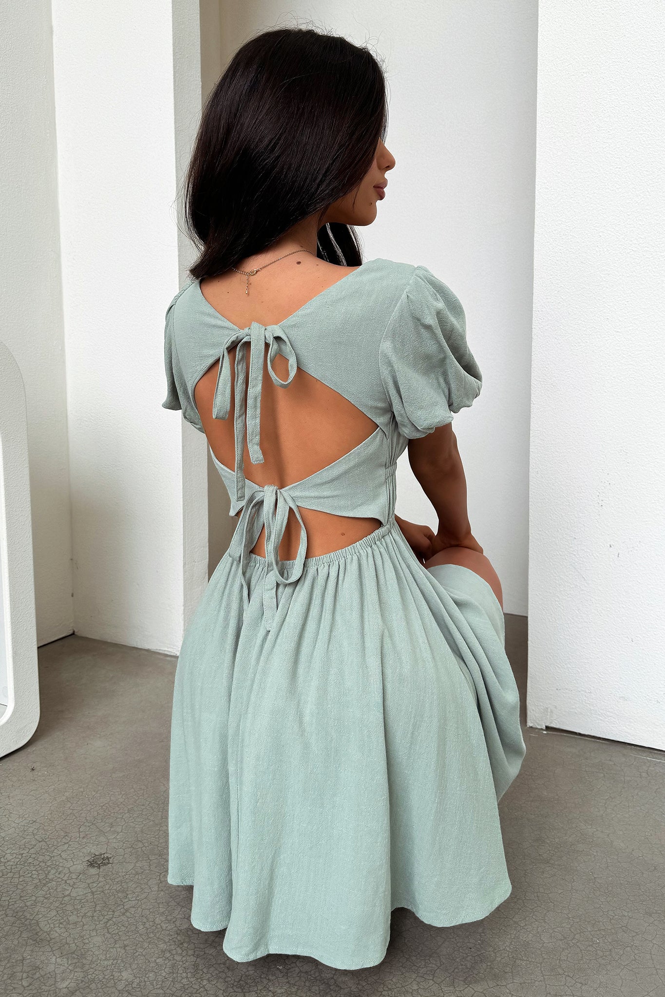 Whitney Dress - Sage-Coutiqo