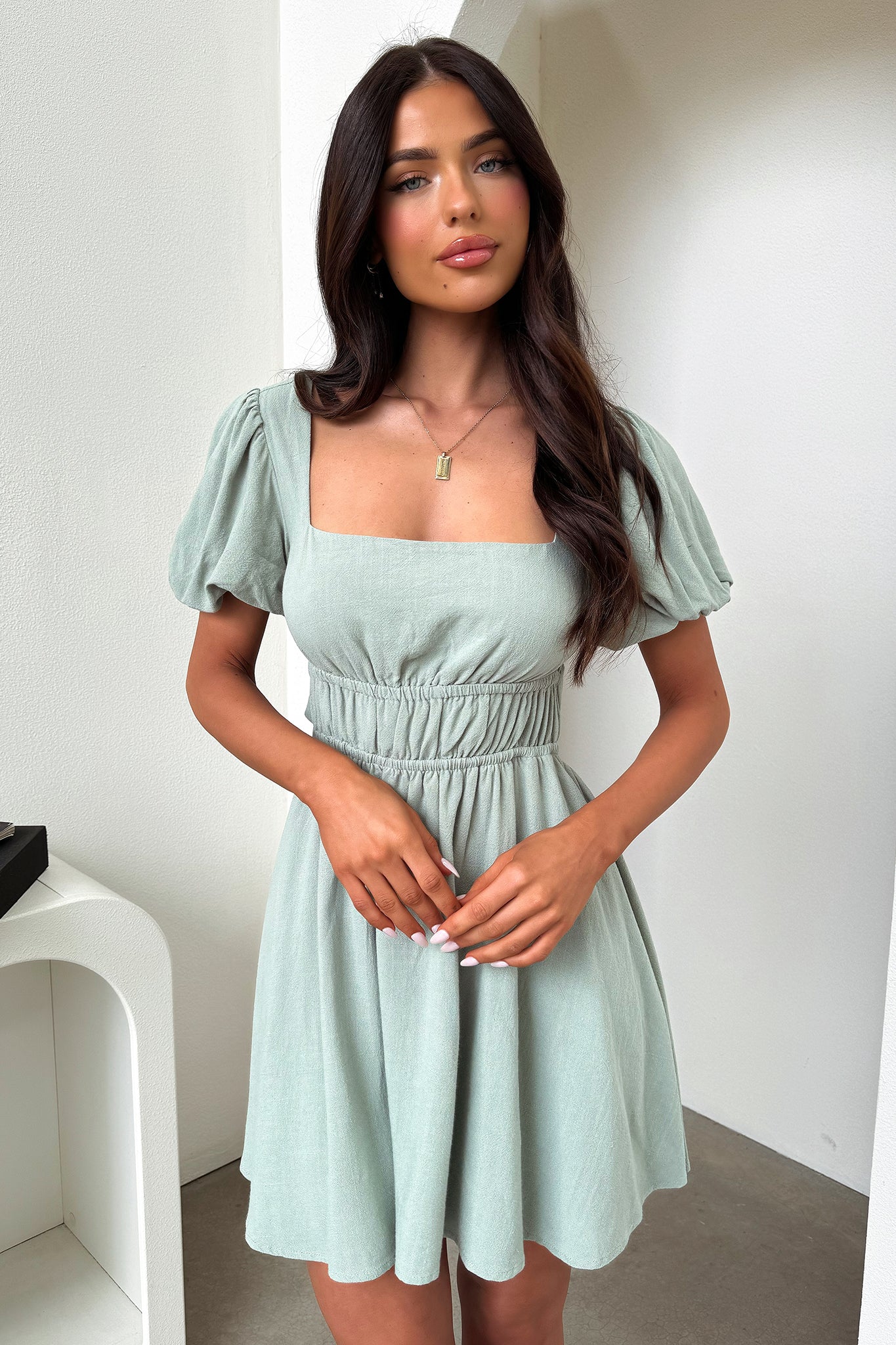 Whitney Dress - Sage-Coutiqo