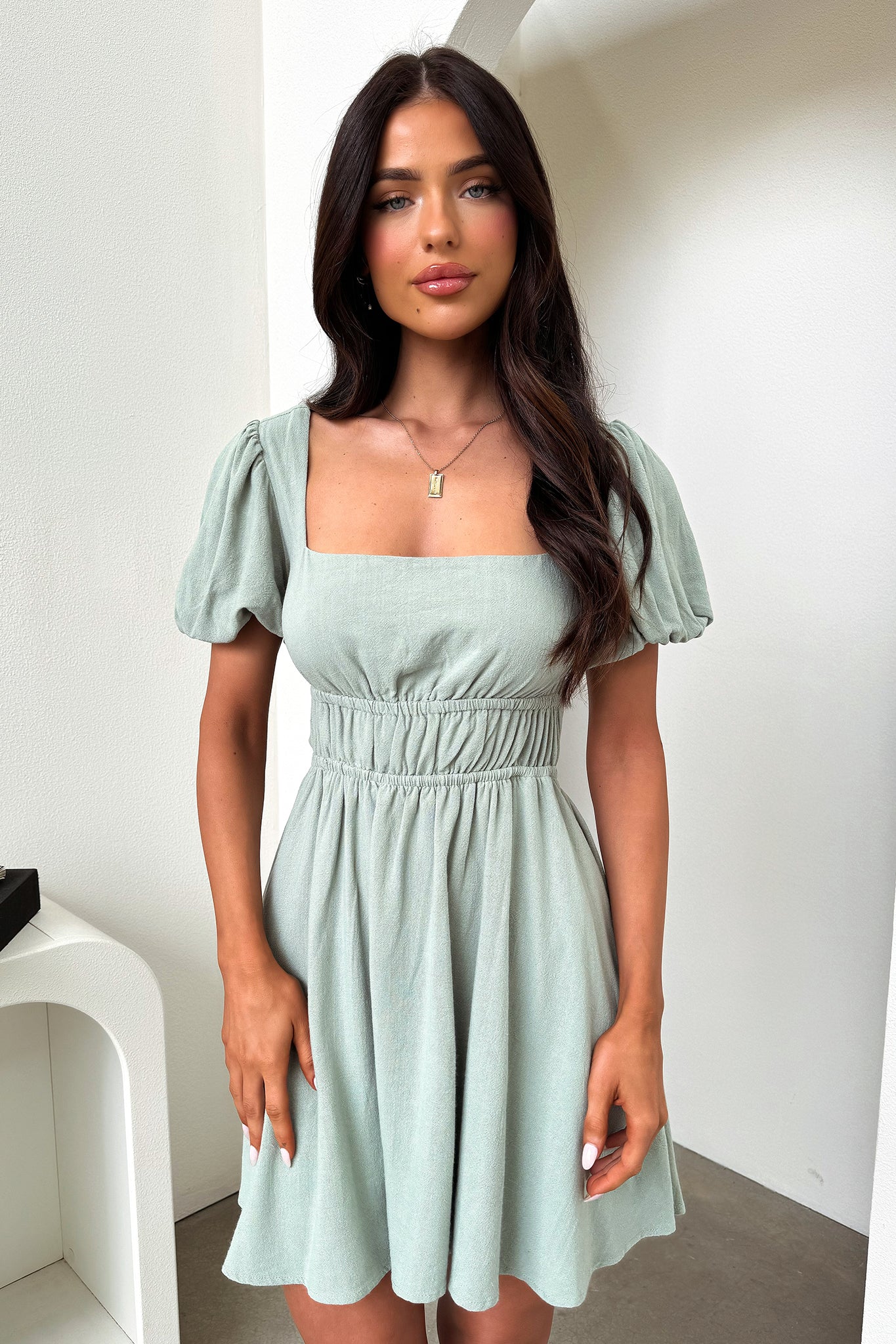 Whitney Dress - Sage-Coutiqo