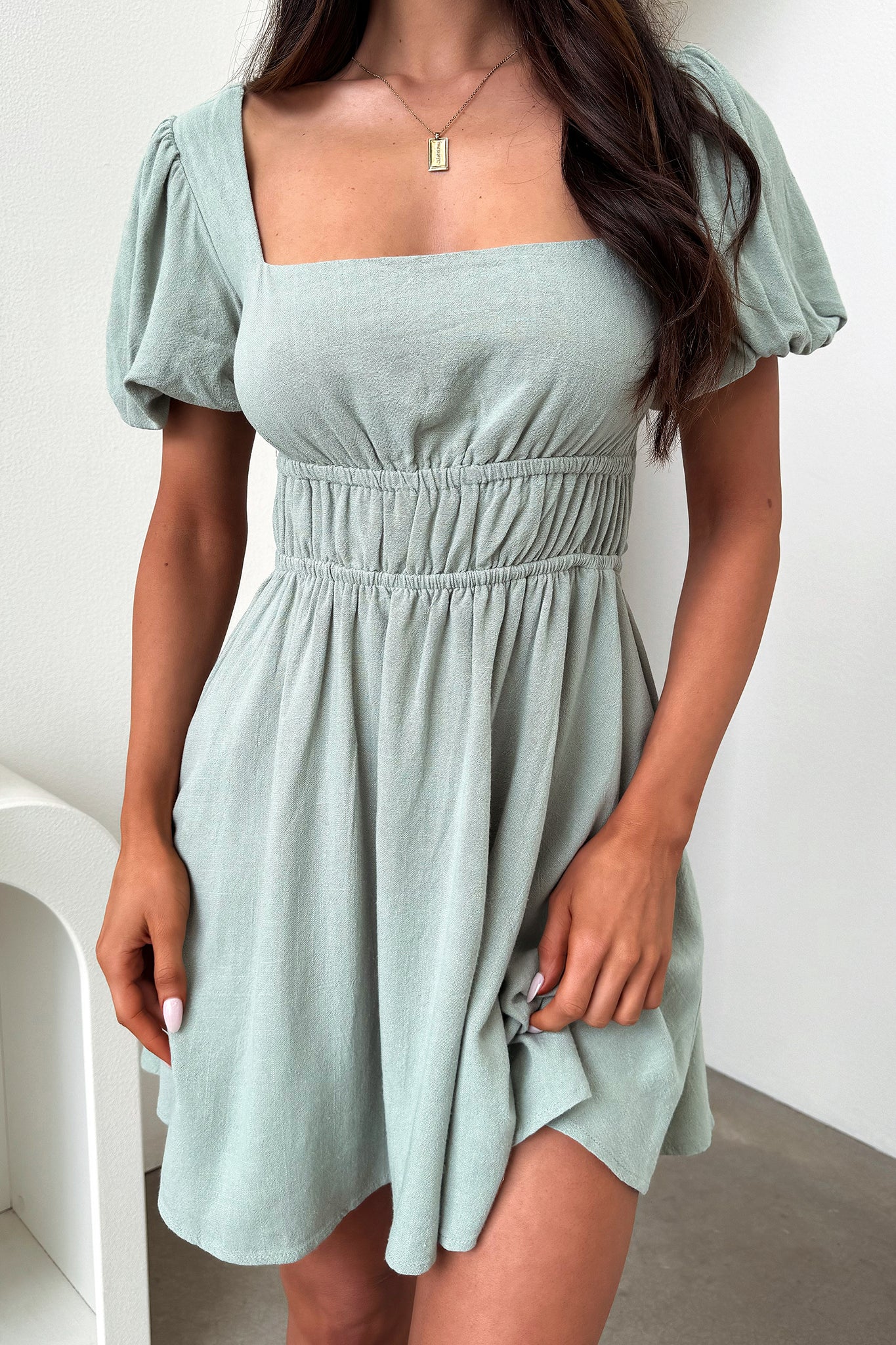 Whitney Dress - Sage-Coutiqo
