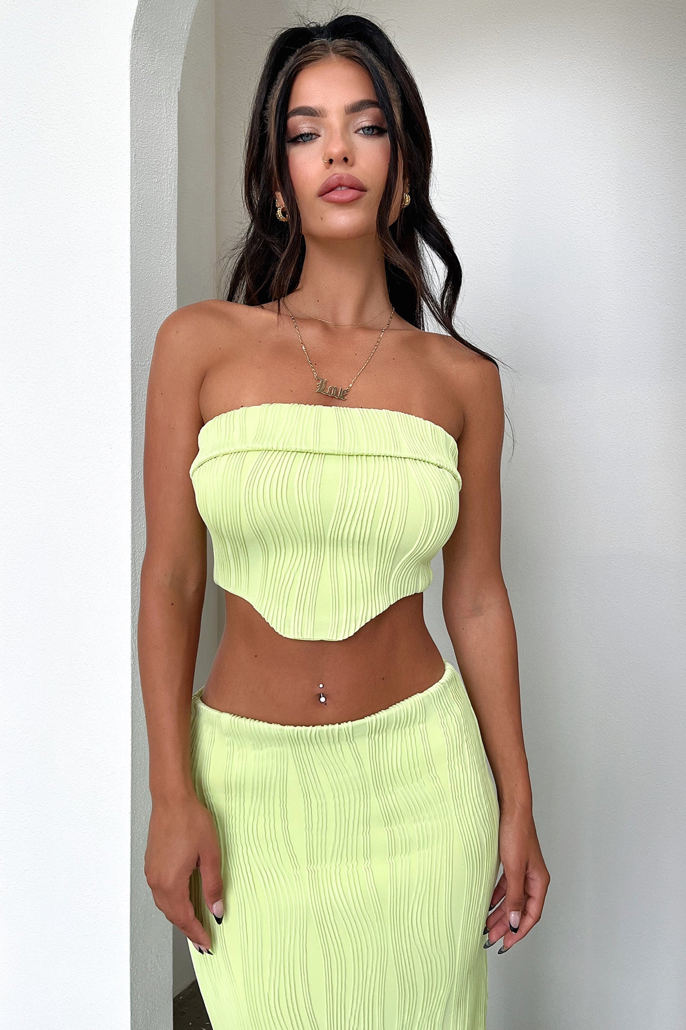 Xava Crop - Green-Coutiqo