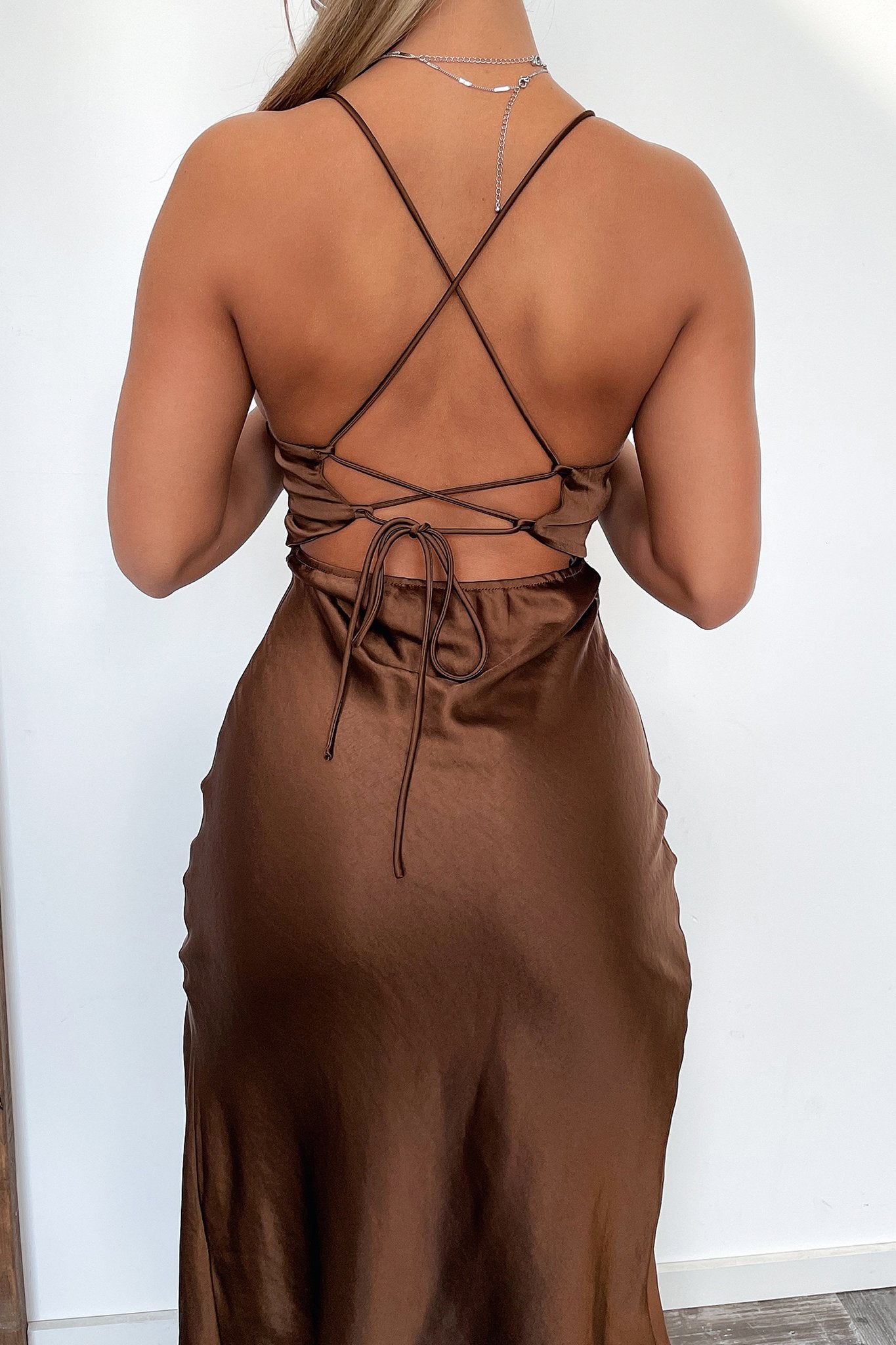 Zafari Midi Dress - Brown-Coutiqo