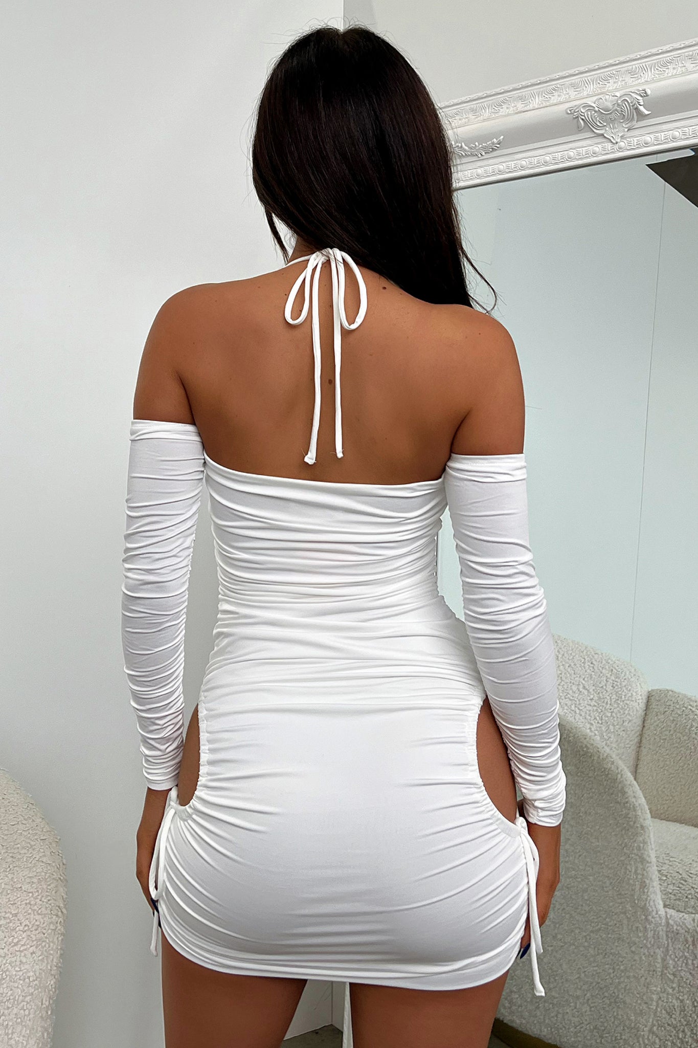 Zafine Dress - White-Coutiqo