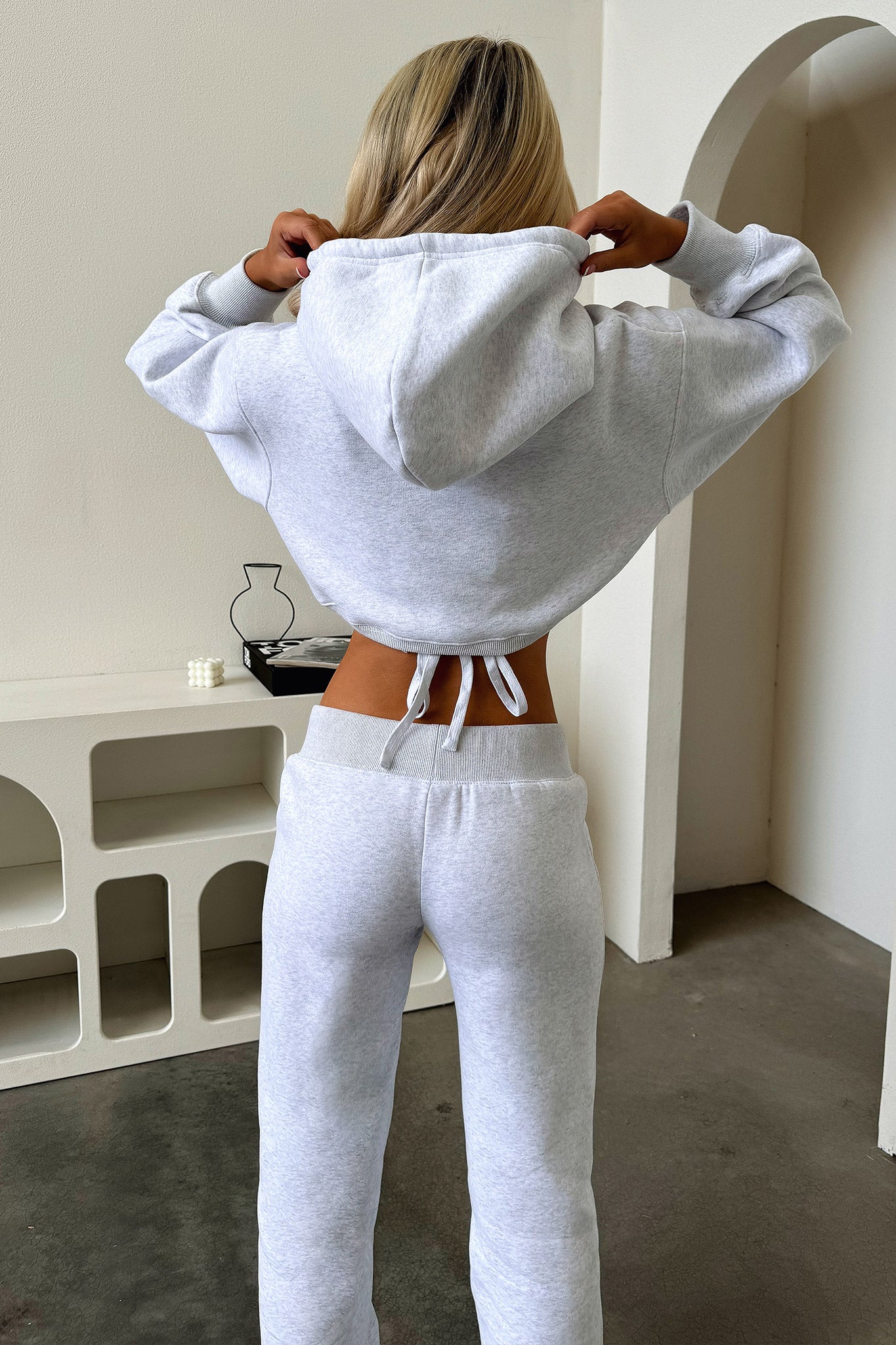 Zaina Low Rise Sweatpants - Grey-Coutiqo