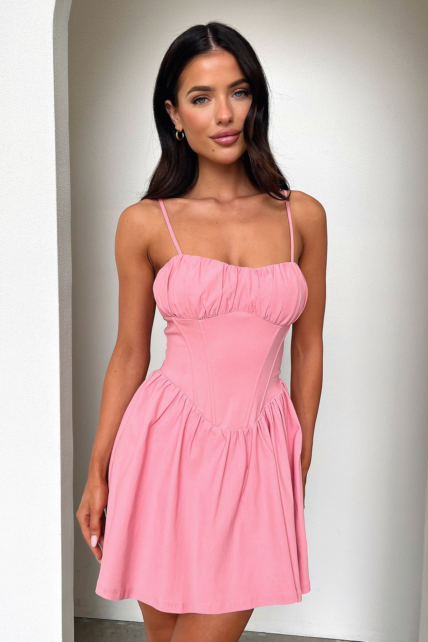 Zanaya Dress - Pink-Coutiqo