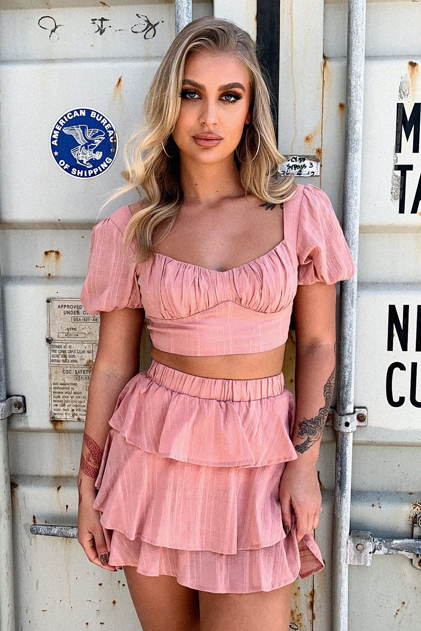 Zayn Skirt - Blush-Coutiqo