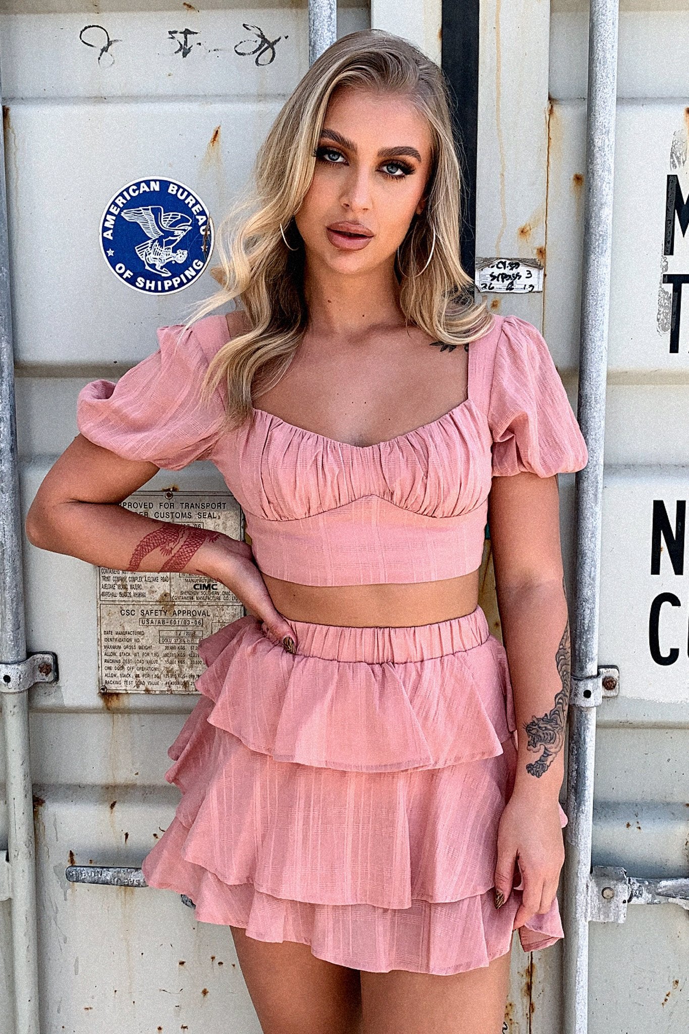 Zayn Skirt - Blush-Coutiqo