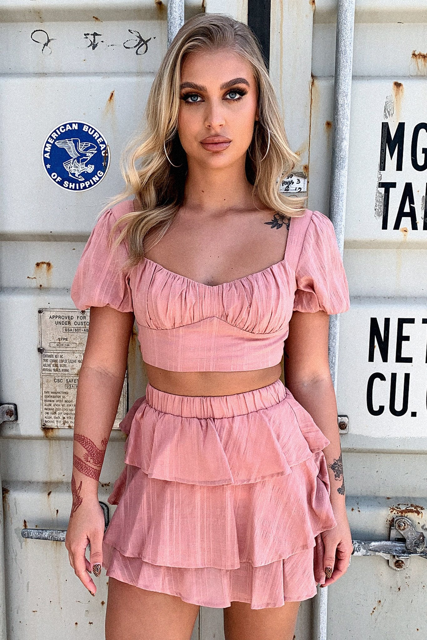 Zayn Skirt - Blush-Coutiqo