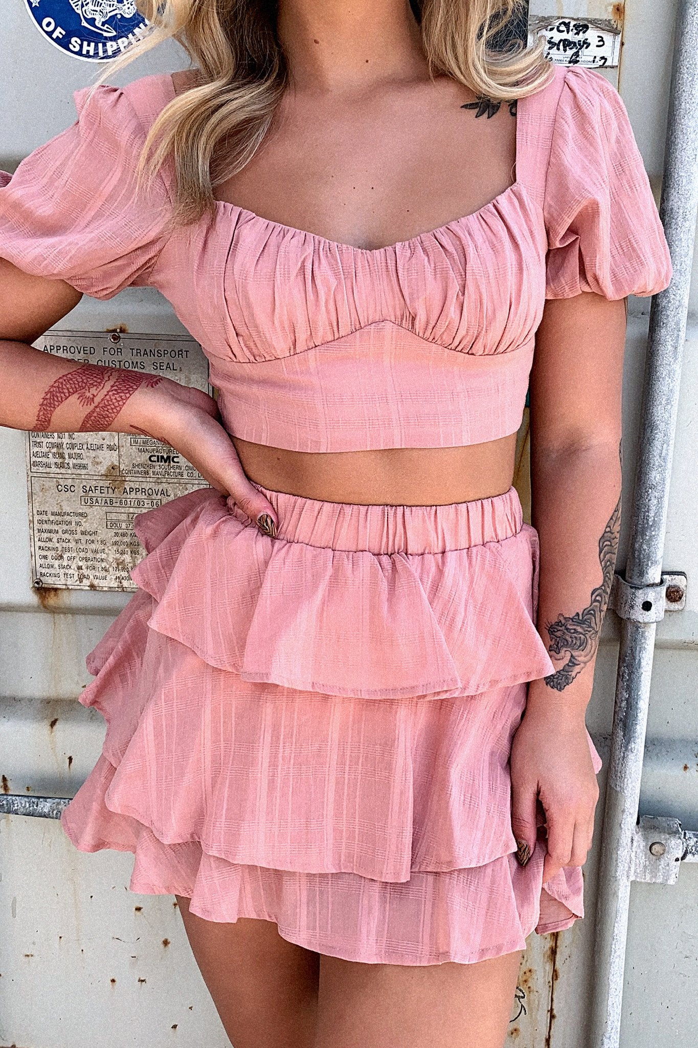 Zayn Skirt - Blush-Coutiqo