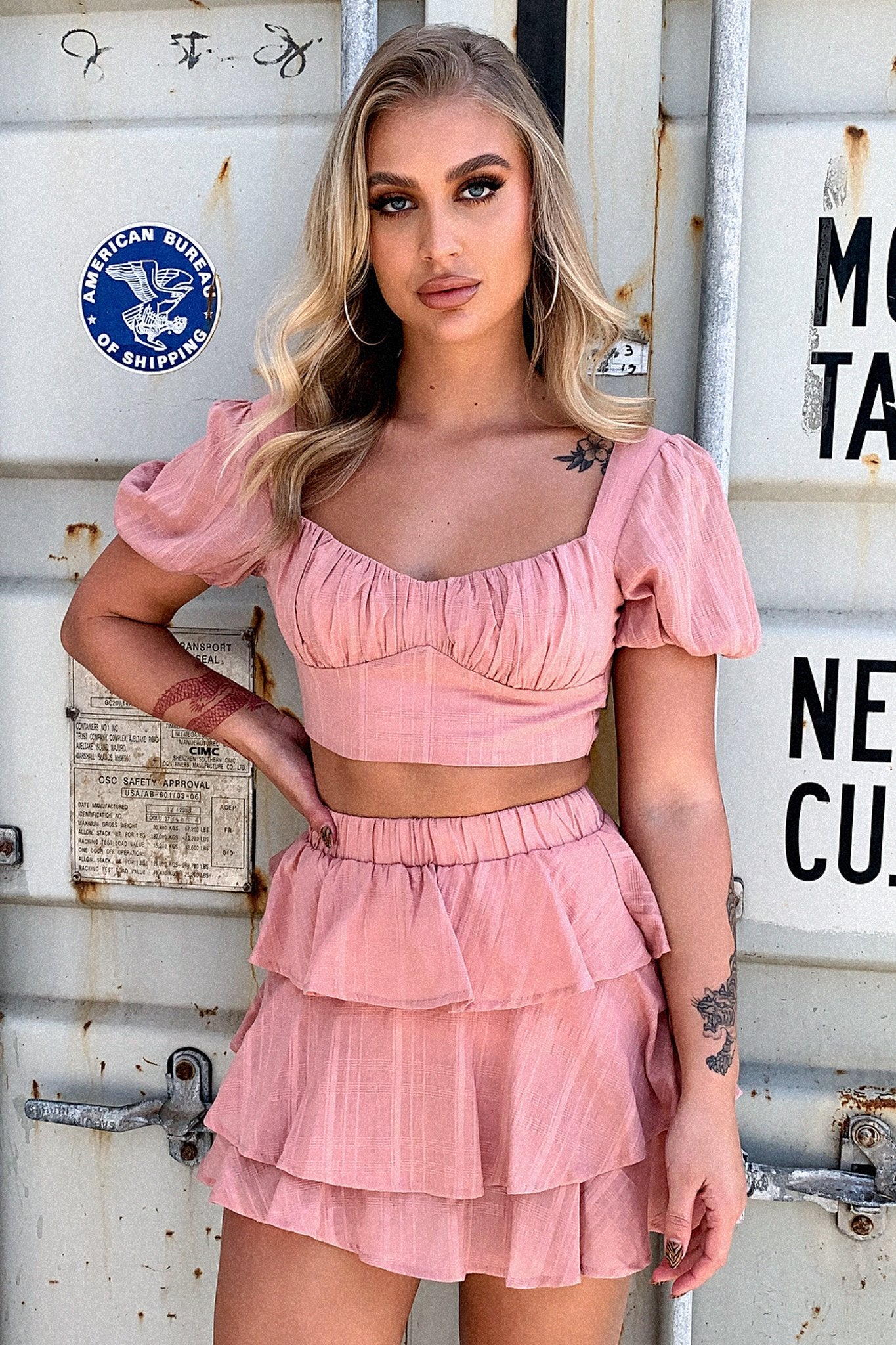 Zayn Skirt - Blush-Coutiqo