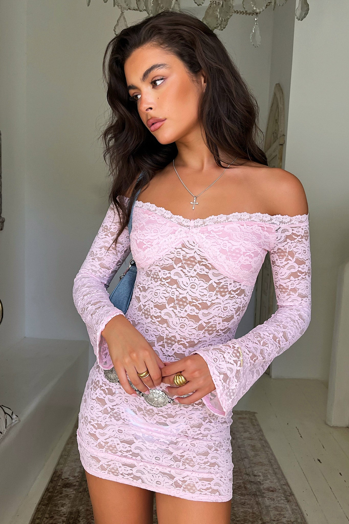 Zila Dress - Baby Pink-Coutiqo