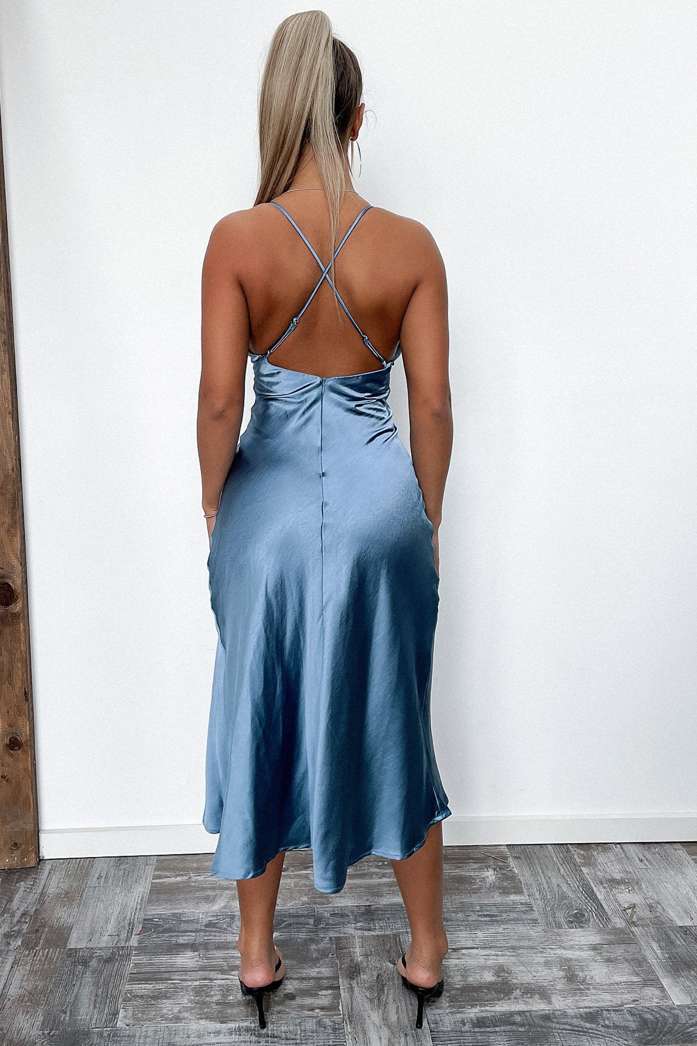 Zora Midi Dress - Blue-Coutiqo