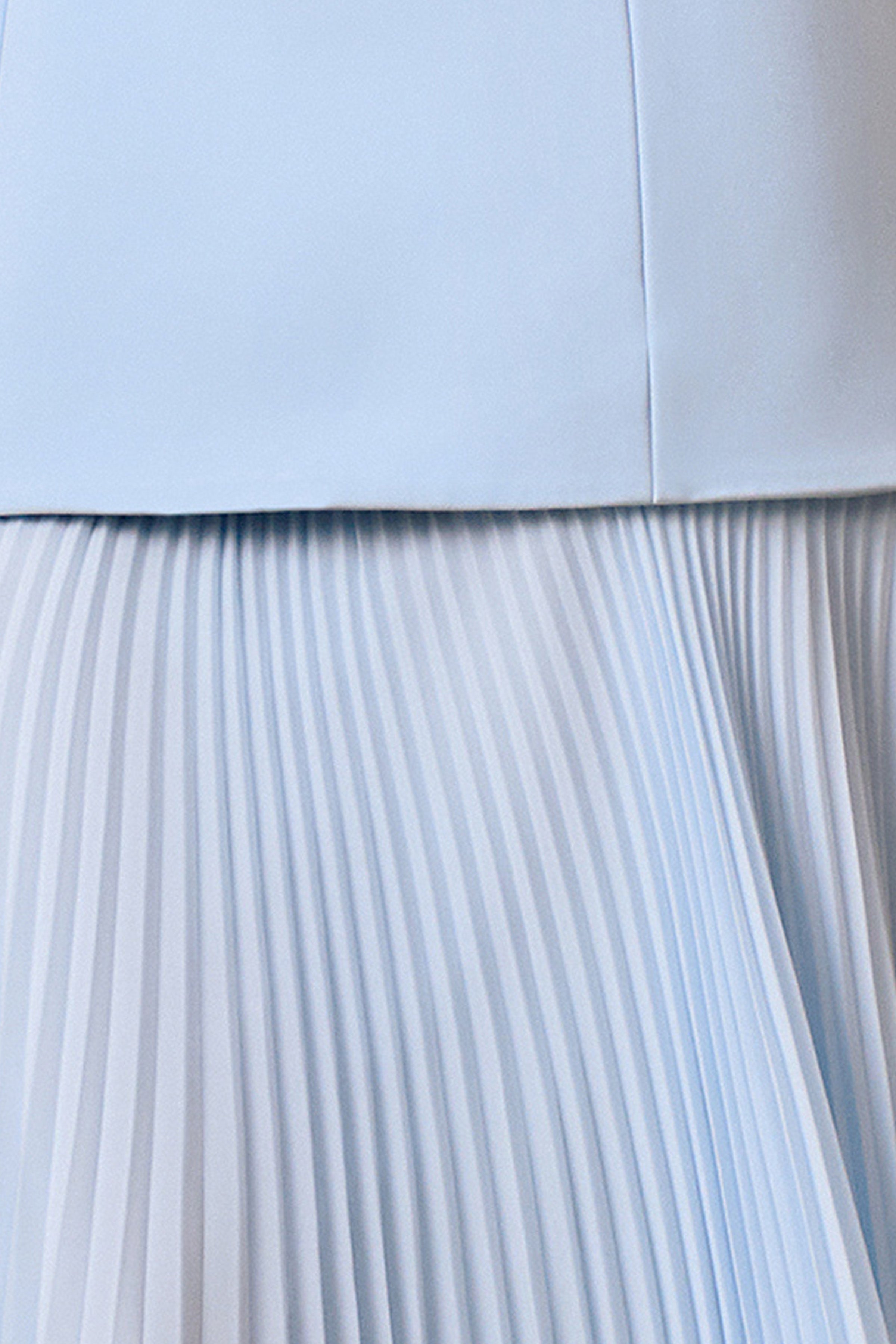 Hadley | Powder Blue Boat-Neck Maxi Dress With Drop-Waist-Sowoom