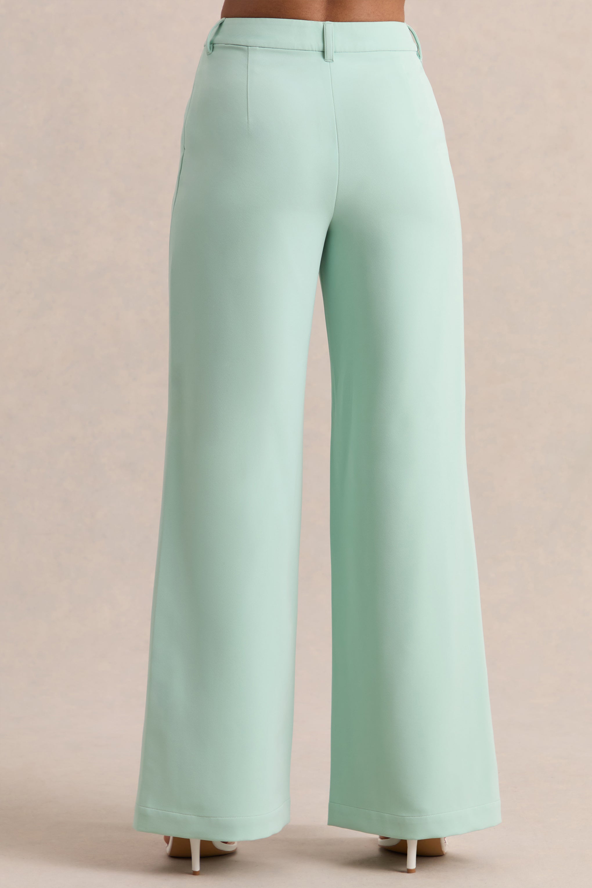 Malou | Sage Tailored Trousers-Sowoom