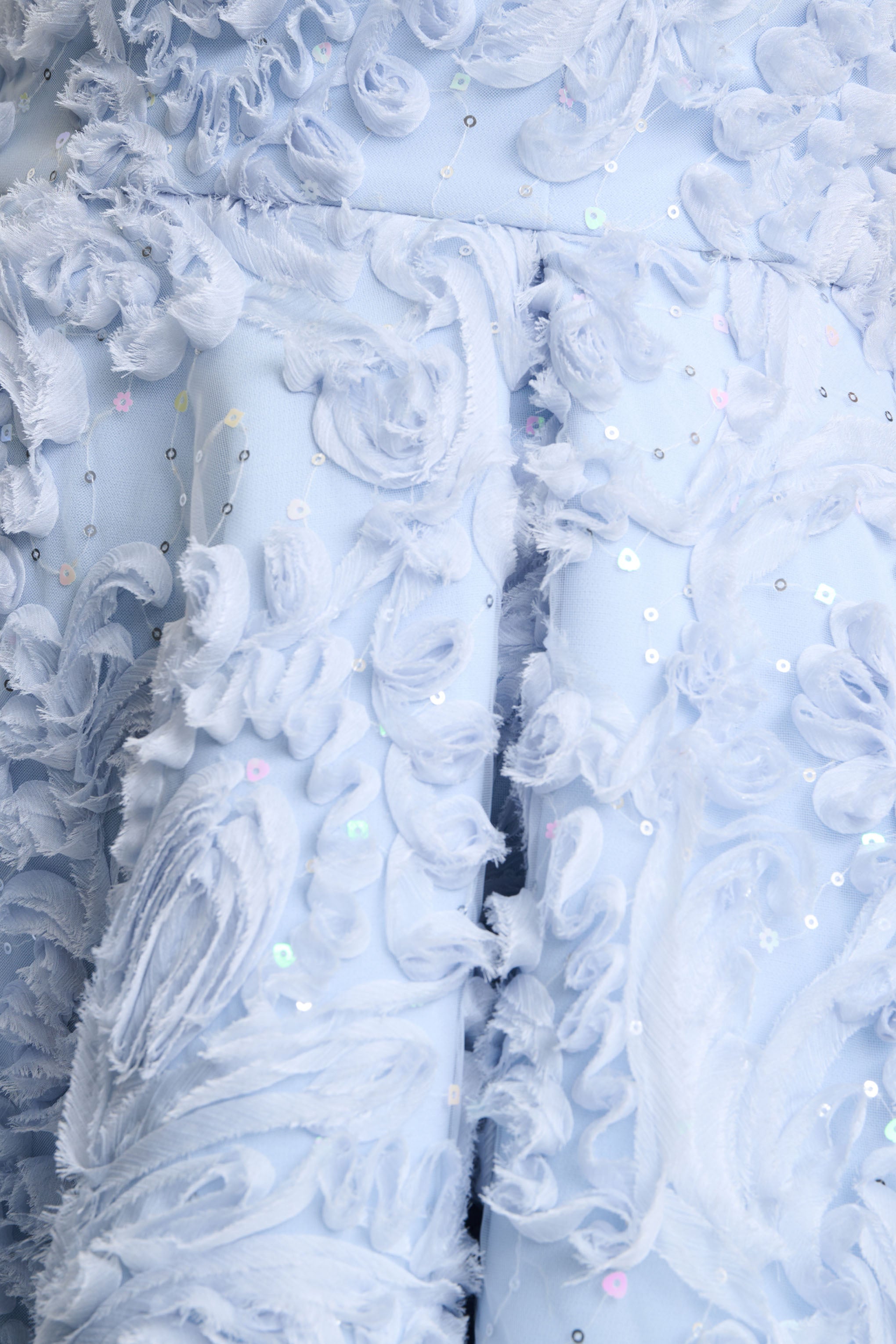 Zosia | Blue Mesh Bandeau Mini Dress-Sowoom