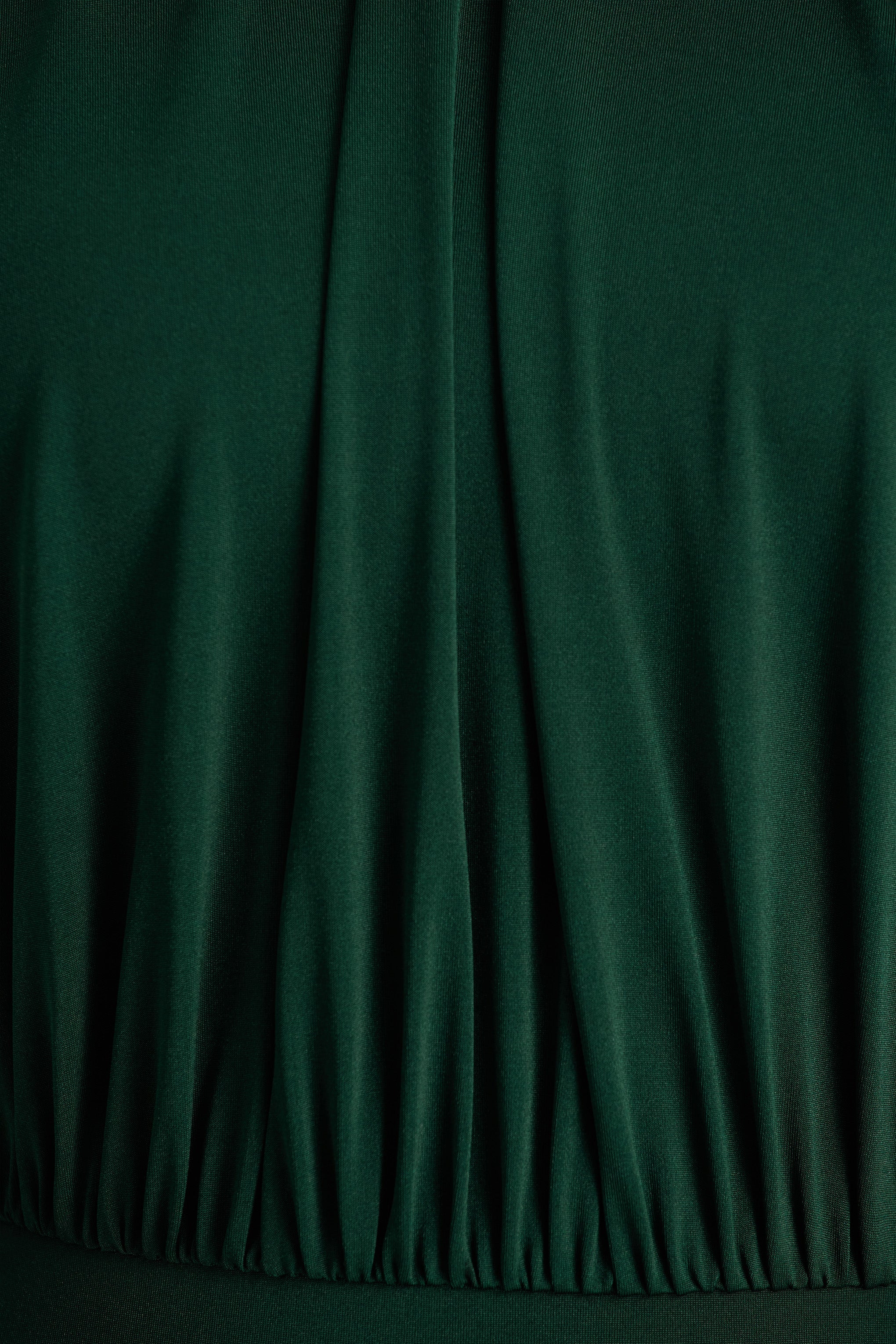 Darielle | Bottle Green High-Neck Cape-Sleeve Maxi Dress-Sowoom