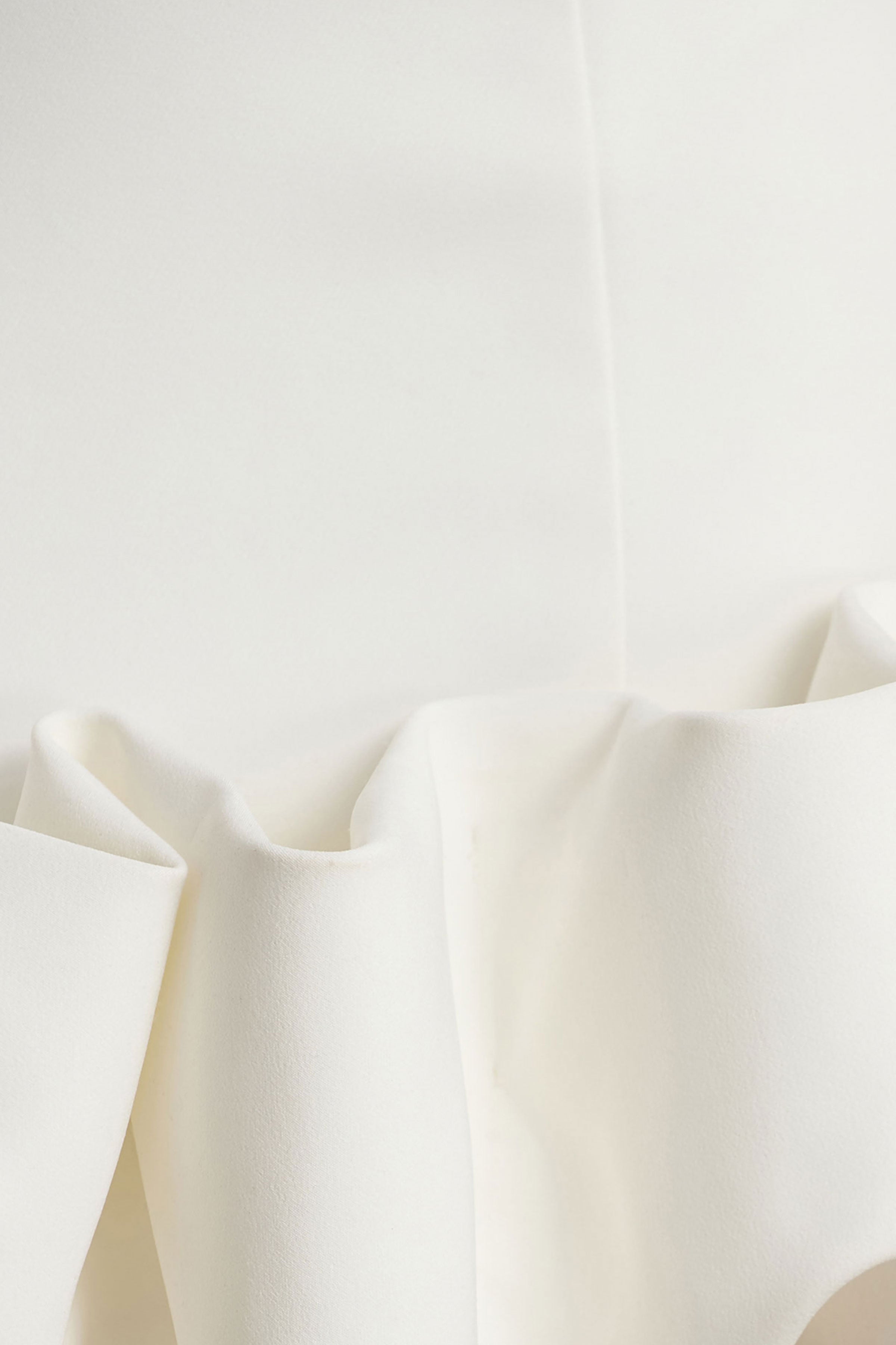 Geneve | White Halter-Neck Mini Dress With Ruffled Trim-Sowoom