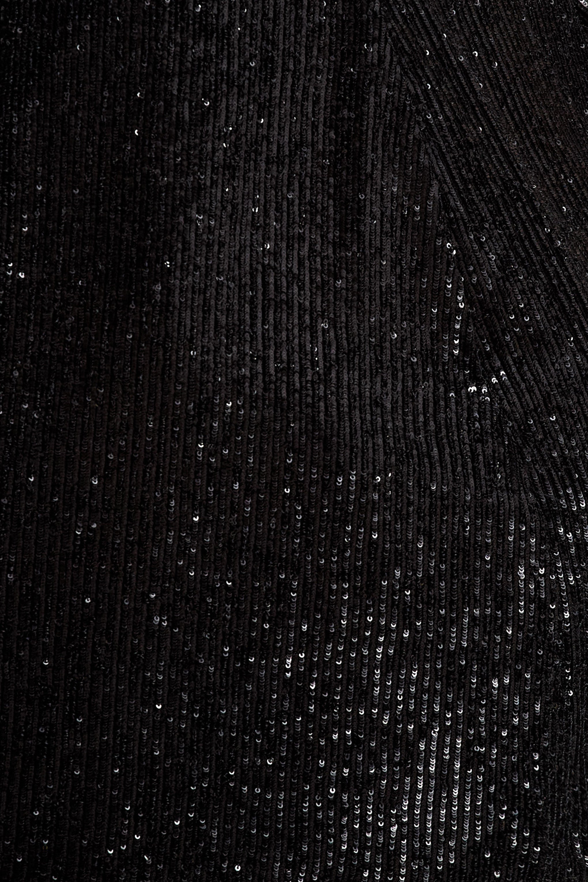 Clarabell | Black Sequin Bandeau Structured Mini Dress-Sowoom