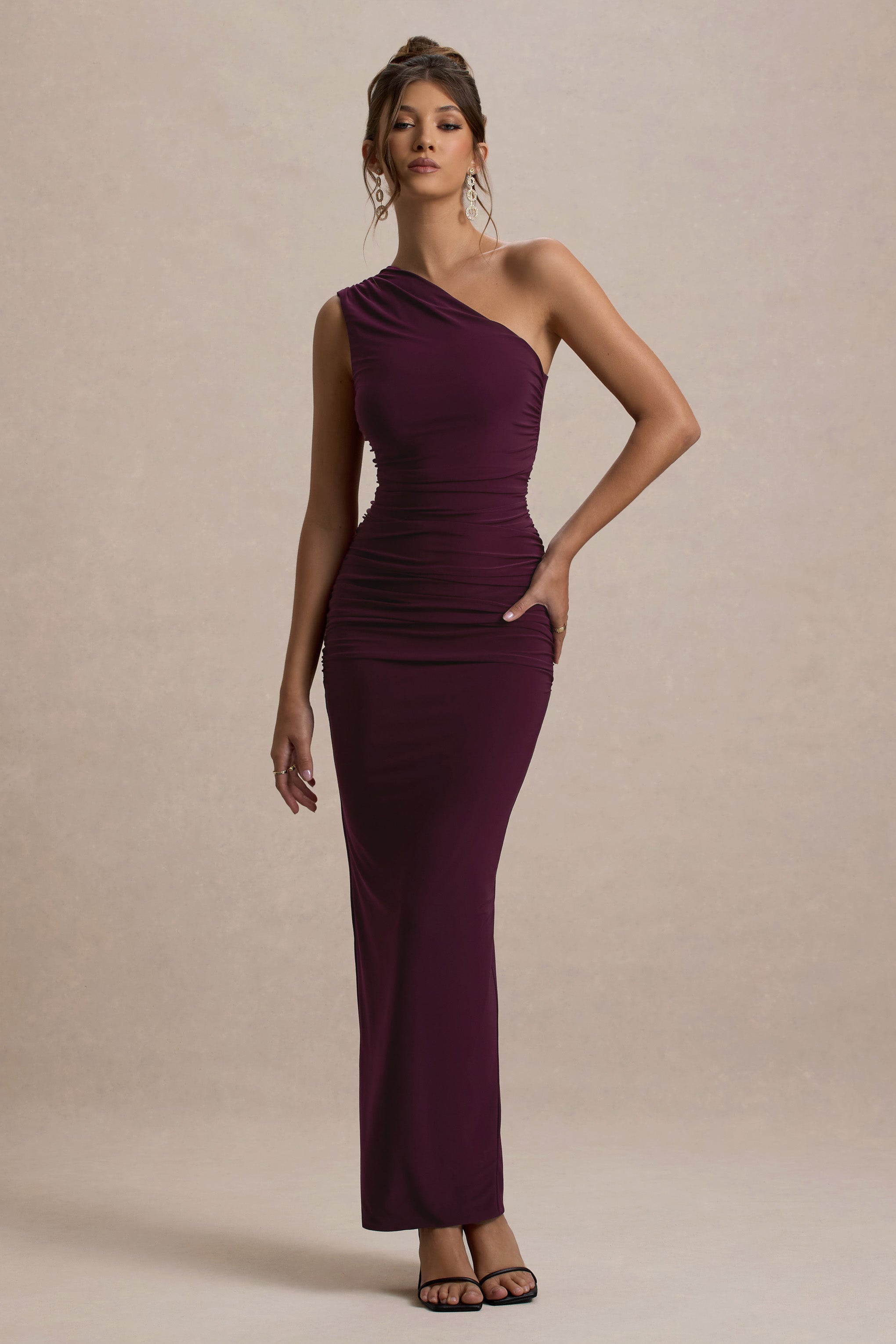 Dalarie | Port One-Shoulder Gathered Maxi Dress-Sowoom