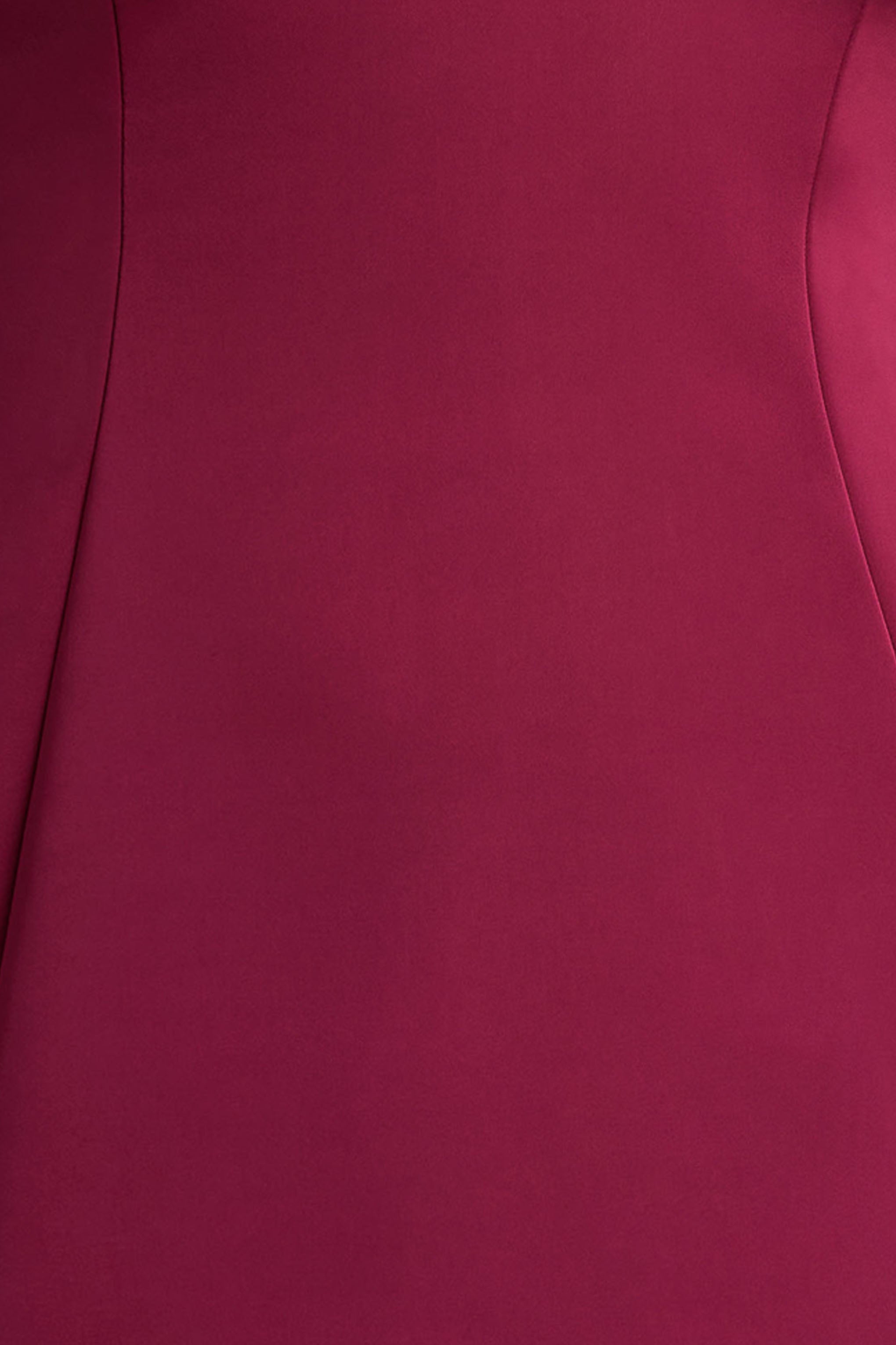 Elara | Burgundy Satin Plunge-Neck Mini Dress-Sowoom