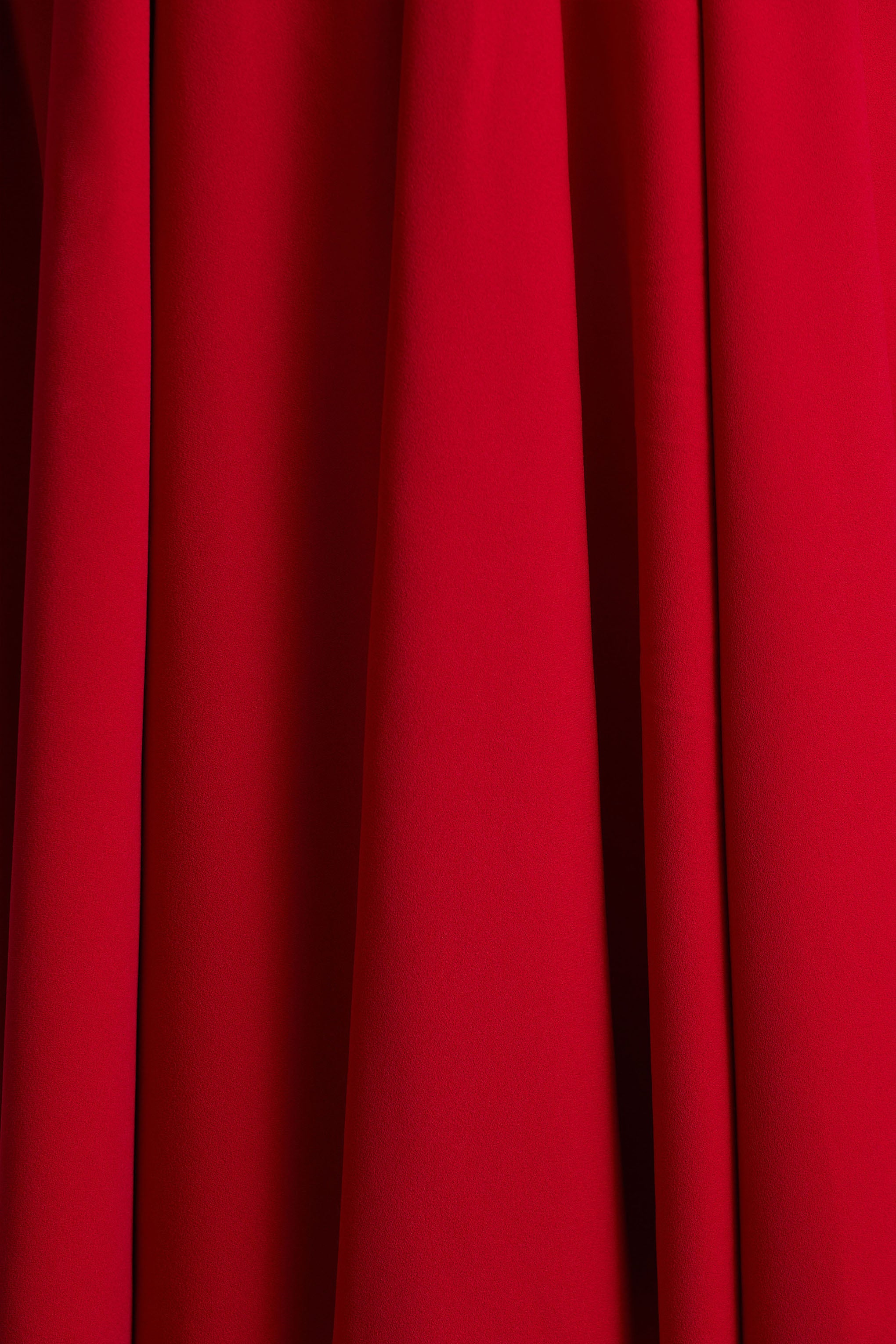 Bellamy | Red Crew-Neck Long-Sleeve Midi Dress-Sowoom