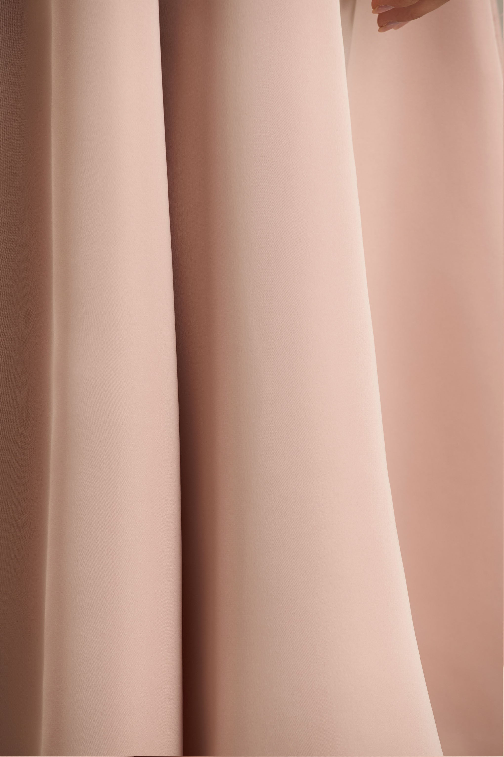 Mally | Rose Pink Satin Sweetheart A-Line Midi Dress-Sowoom