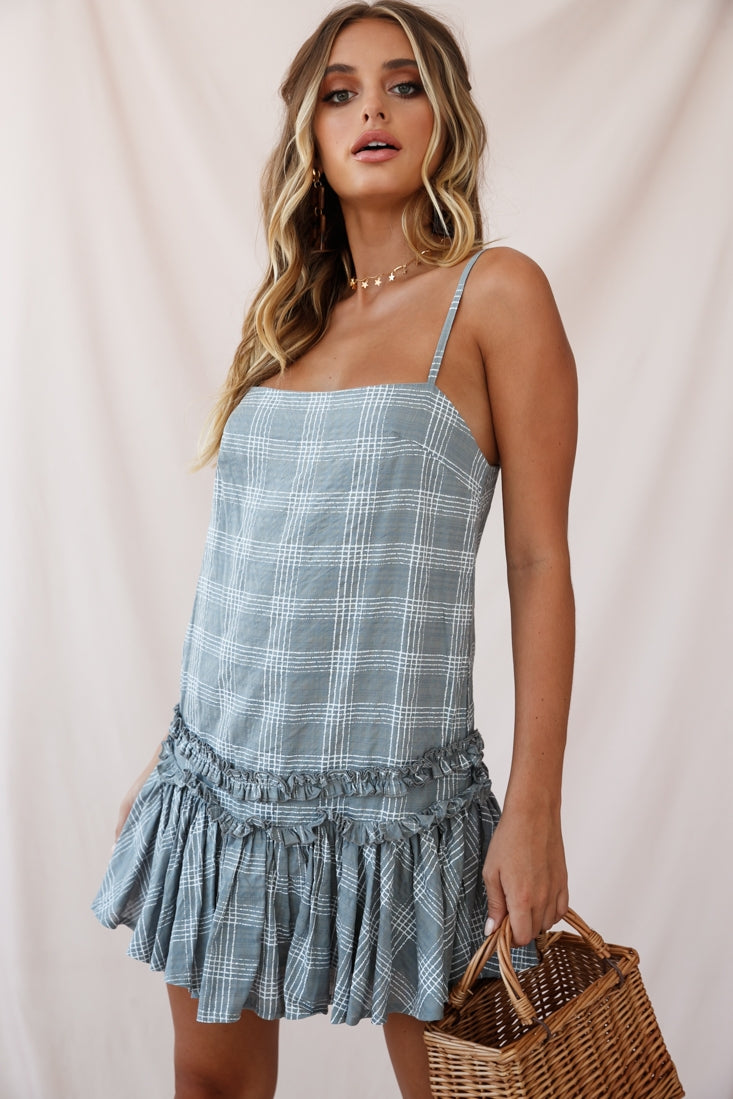 Zelda Dropped Waist Shift Dress Khaki-Maymioy