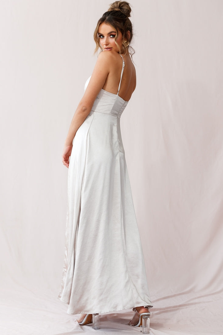 Joanne Empire Waist Maxi Dress Champagne-Maymioy