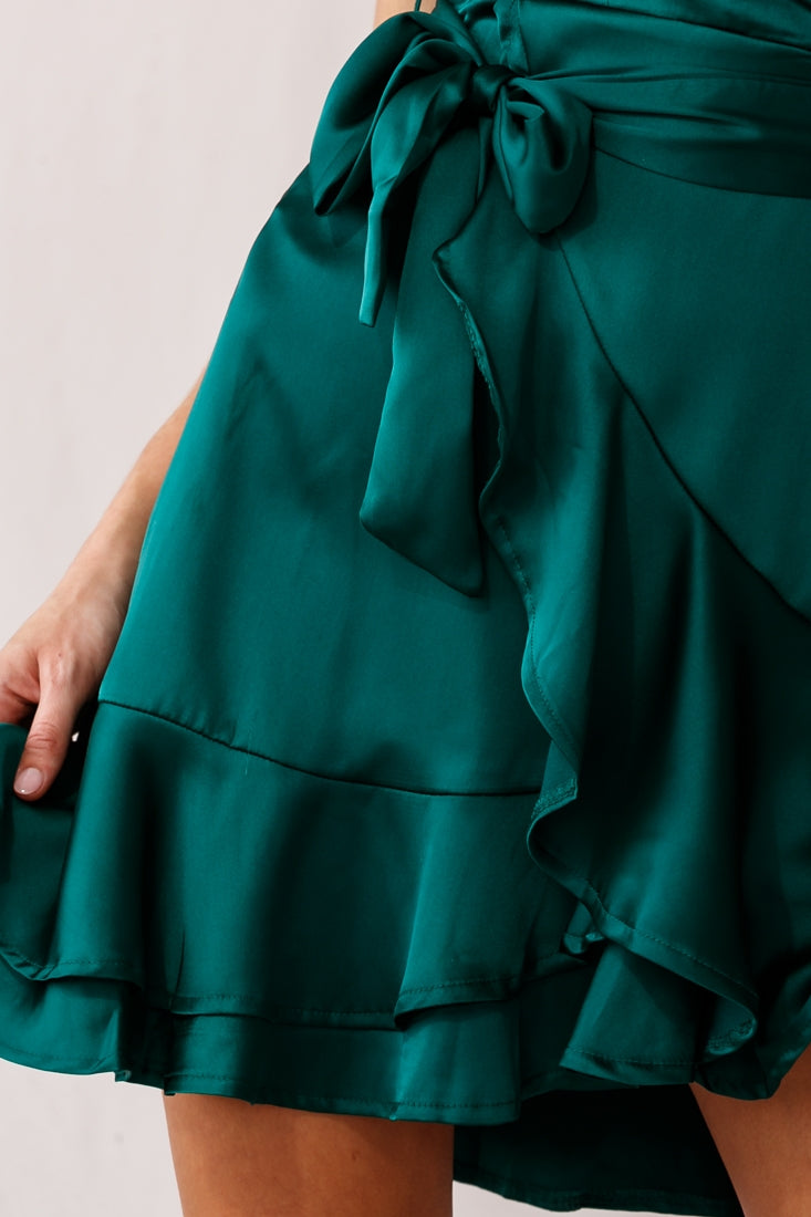 Khandi Flowy Date Night Dress Green Jade-Maymioy