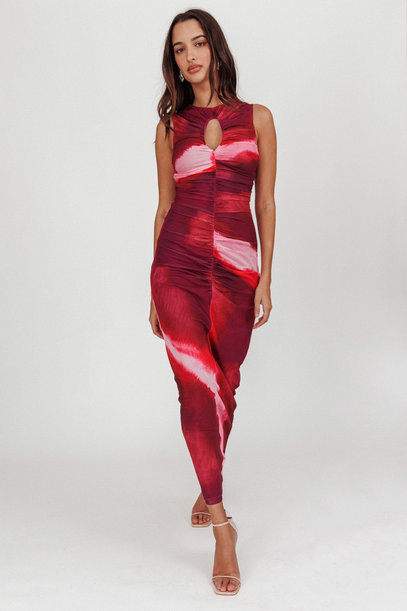 Star Keeper Bodycon Keyhole Maxi Dress Purple-Maymioy