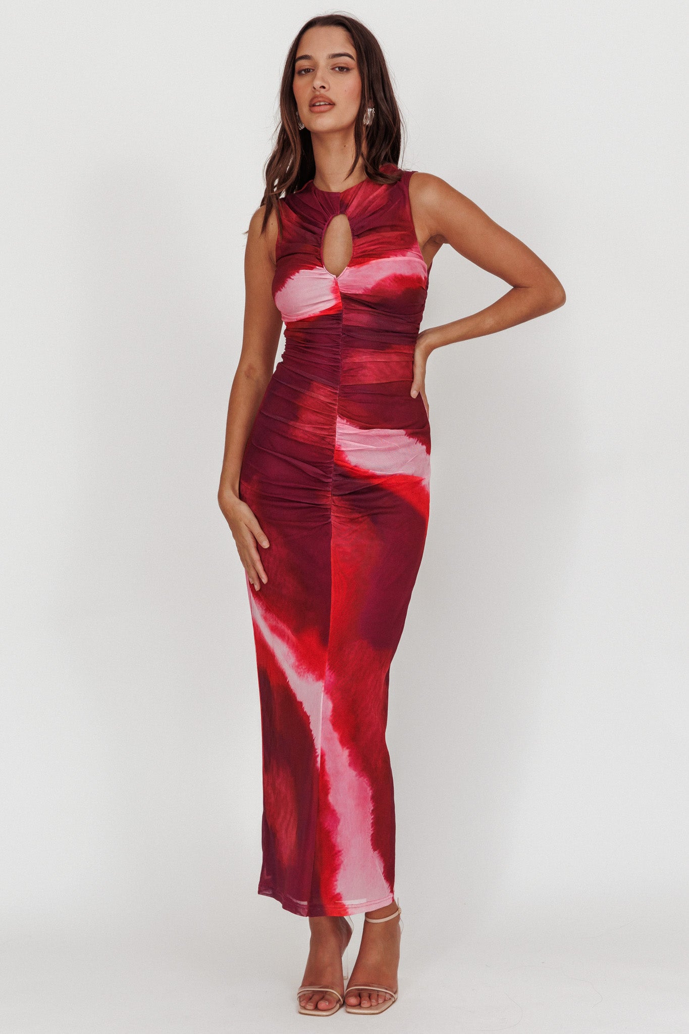 Star Keeper Bodycon Keyhole Maxi Dress Purple-Maymioy