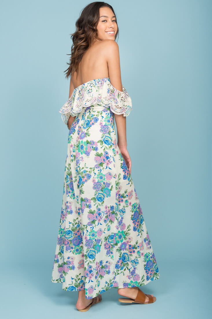 Tia Bohemian Wanderlust Dress Beige-Maymioy
