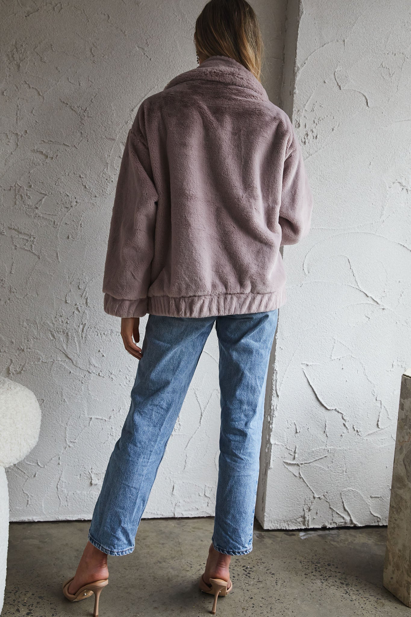 Chamonix Collared Zip Front Jacket Mauve-Maymioy