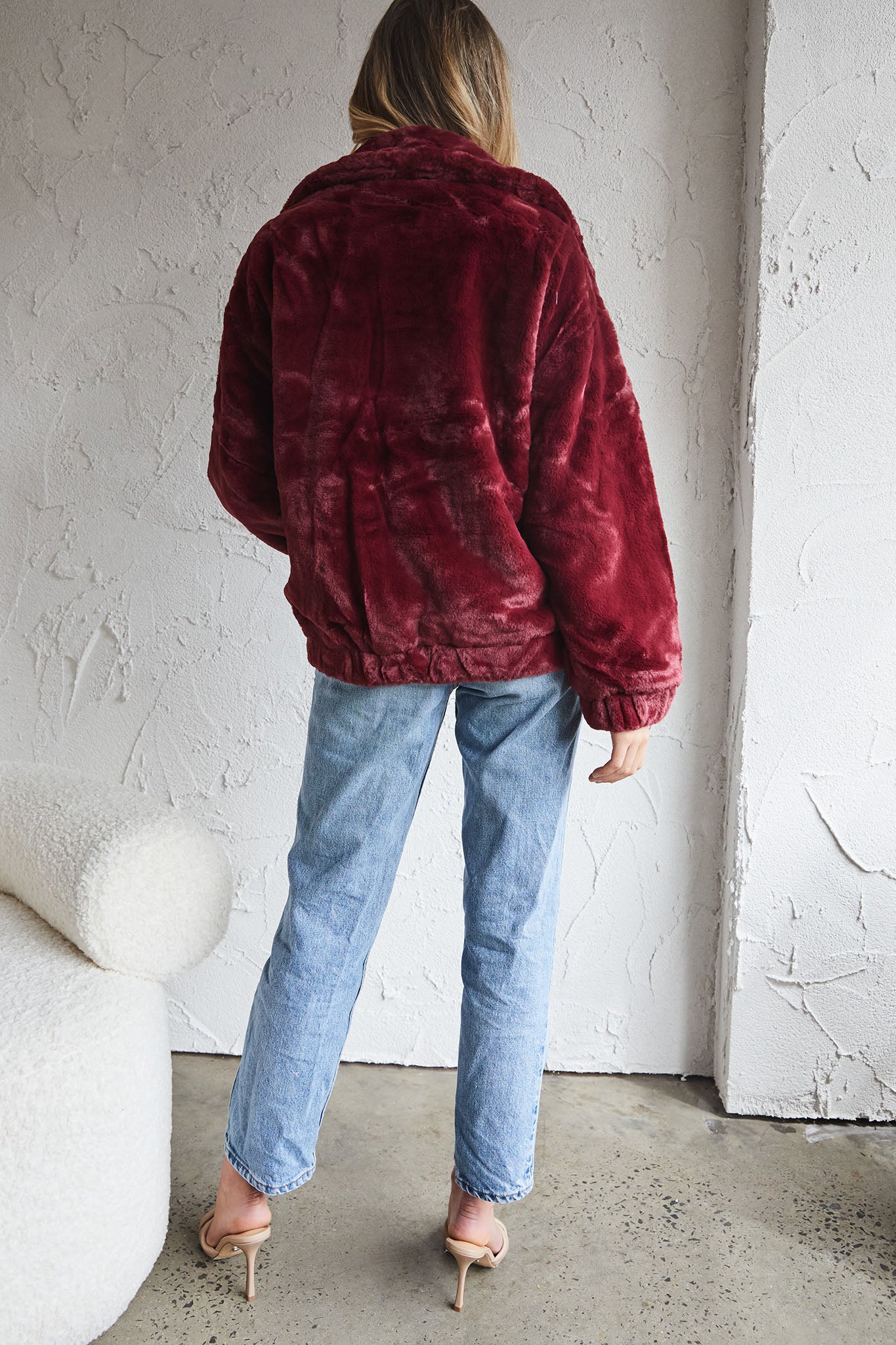 Chamonix Collared Zip Front Jacket Wine-Maymioy