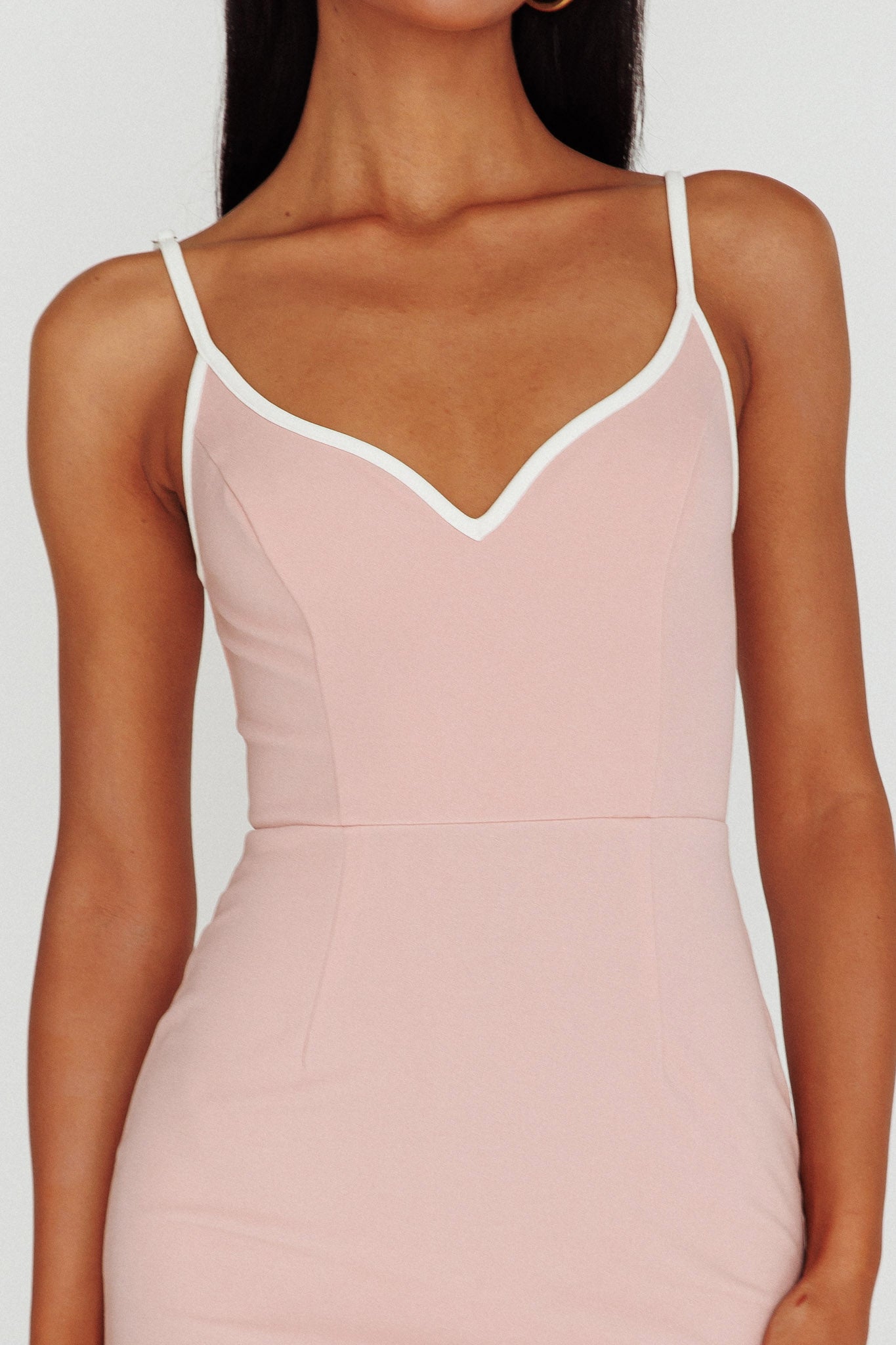 Kandis Low Back Midi Dress Rose-Maymioy