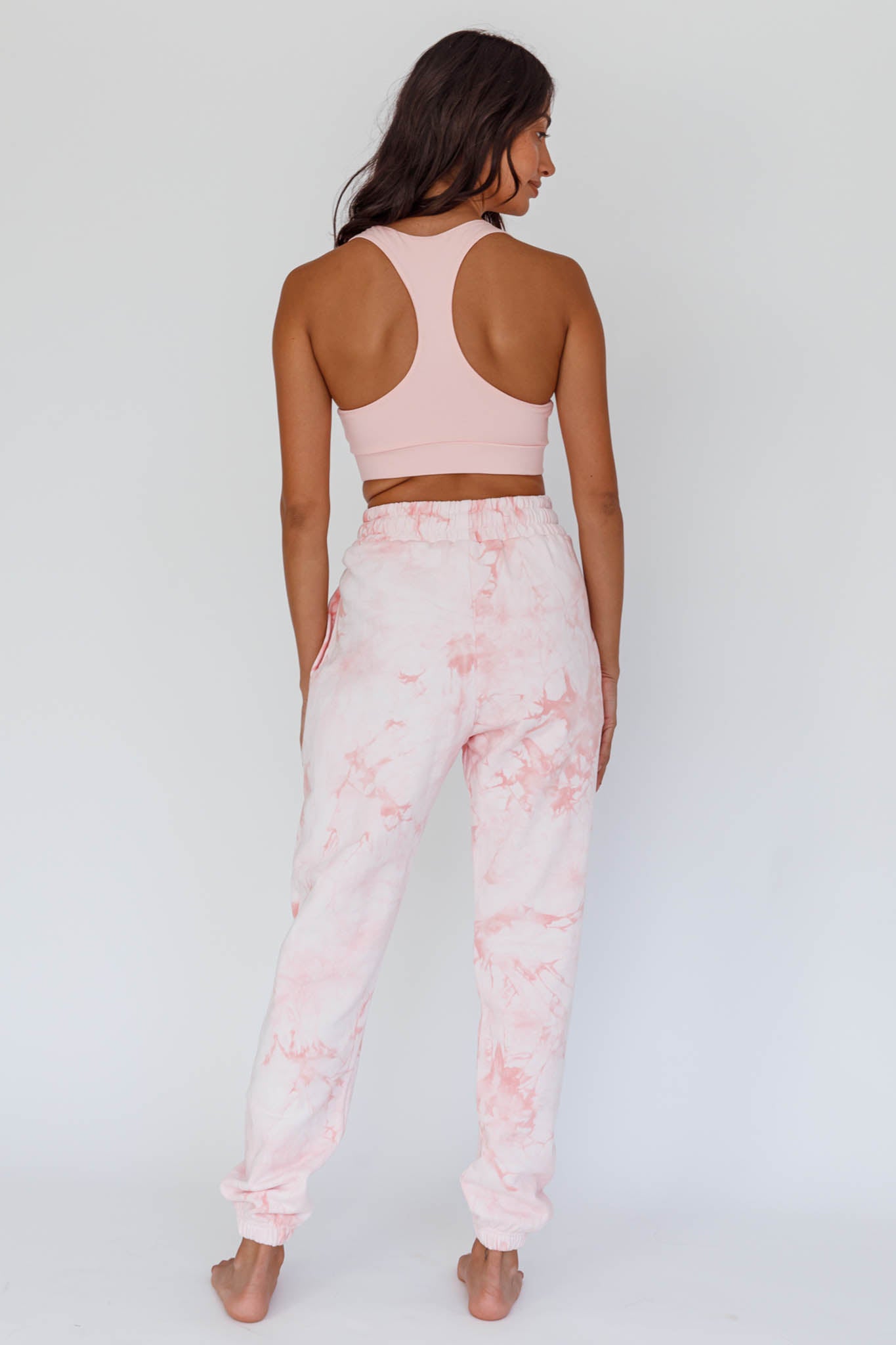 Take It Easy Jogger Track Pants Pink-Maymioy