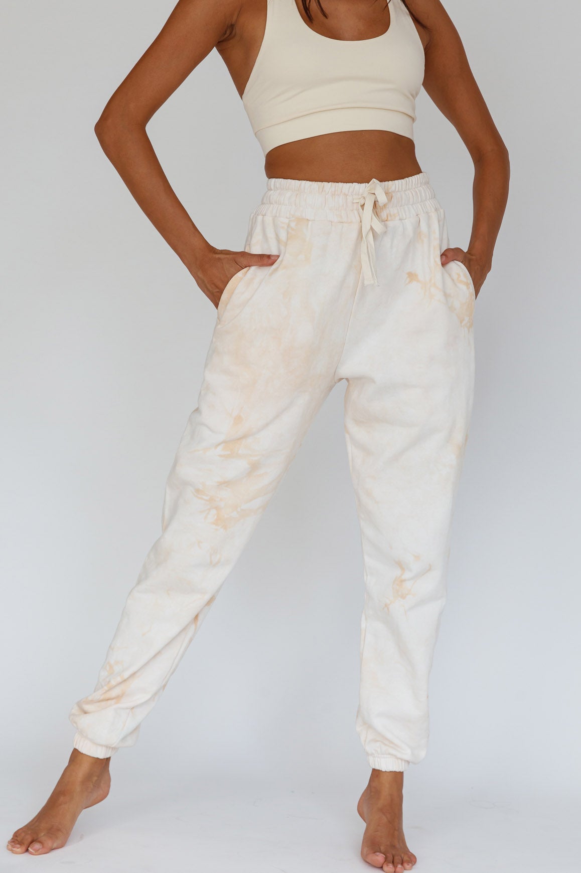 Take It Easy Jogger Track Pants Sand-Maymioy