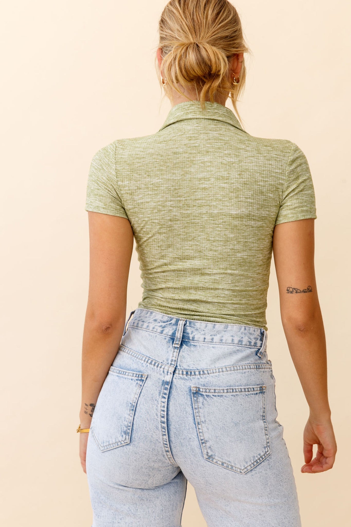 Roadtrip Collared Short Sleeve Shirt Green-Maymioy