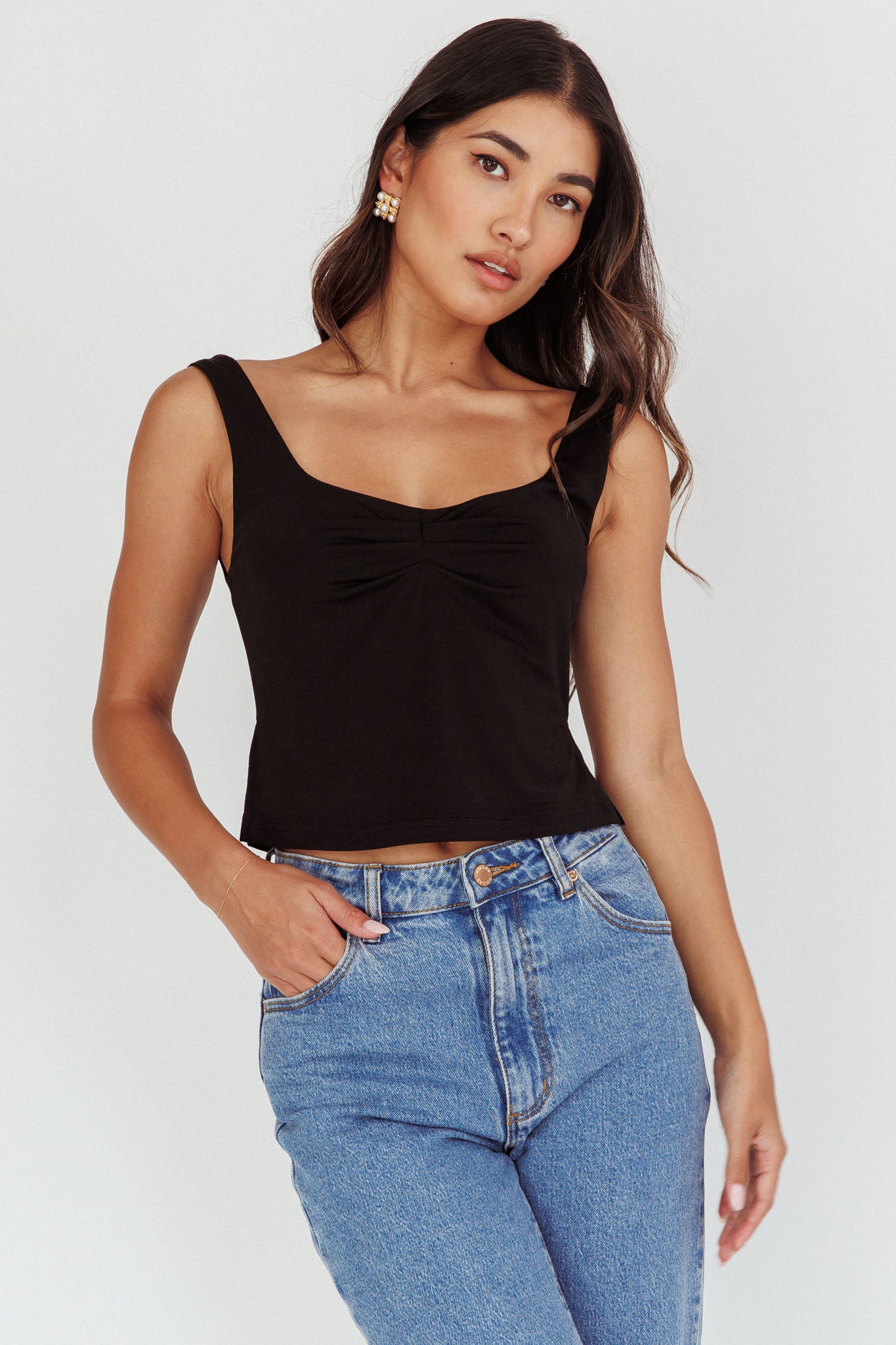 Tricia Pintuck Bust Top Black-Maymioy