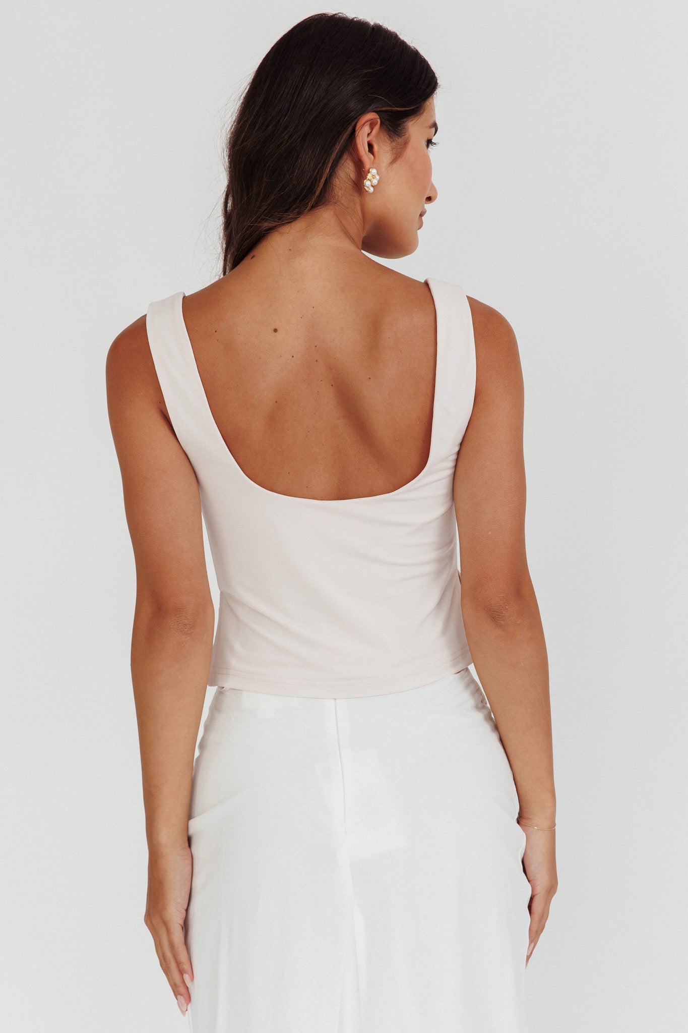 Tricia Pintuck Bust Top Bone-Maymioy