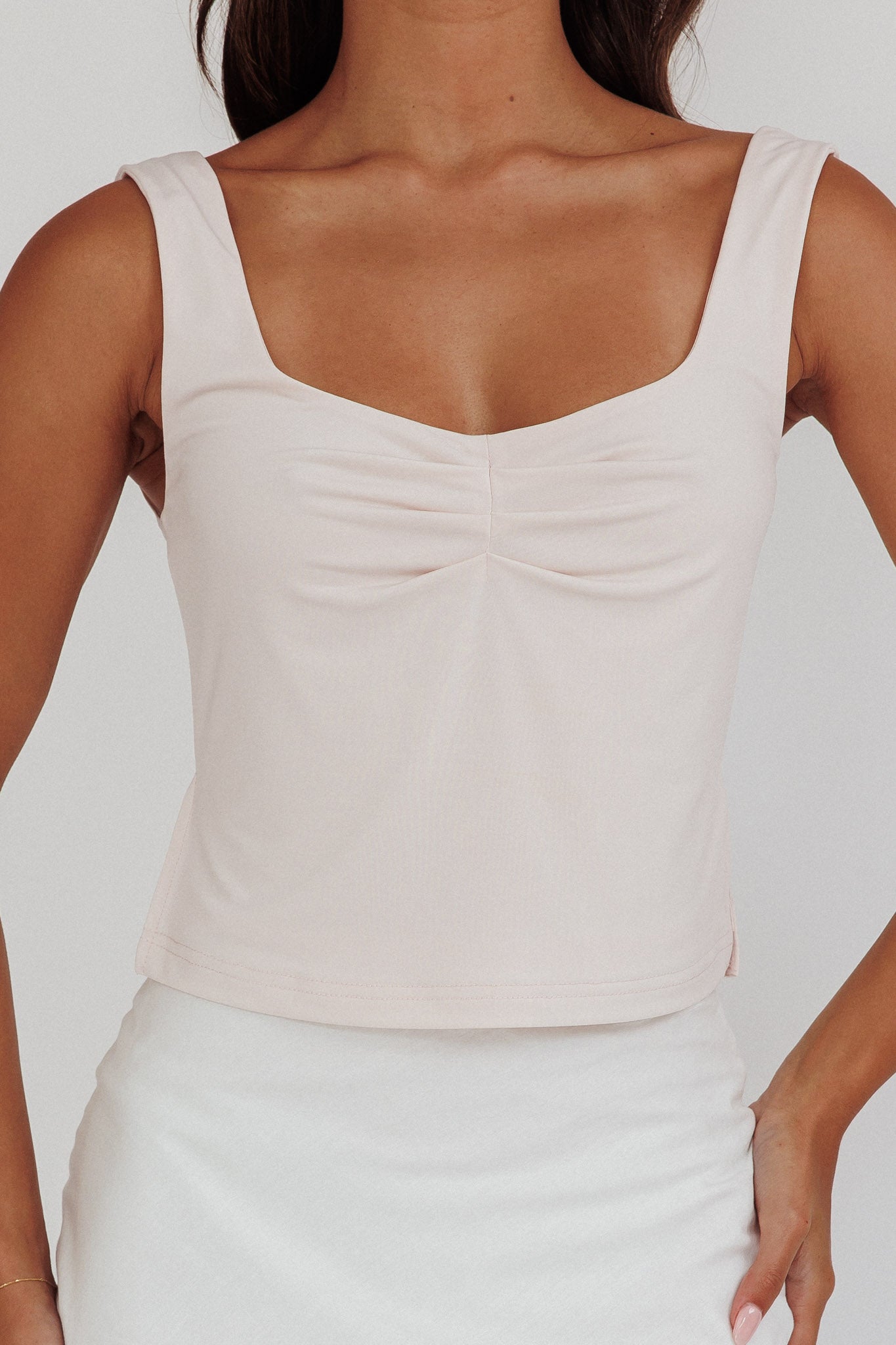 Tricia Pintuck Bust Top Bone-Maymioy