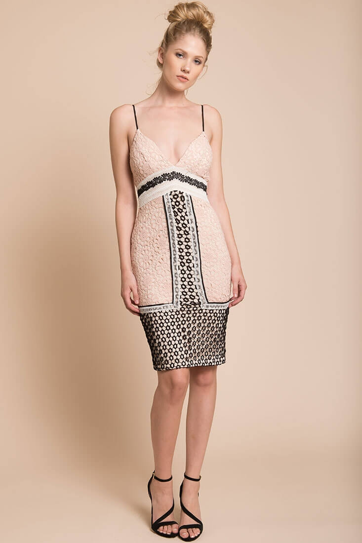 Charli The Perfect Birthday Bodycon Dress Dusty Pink-Maymioy