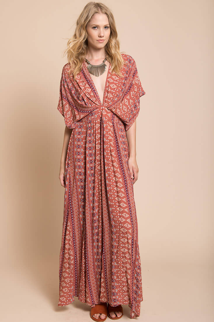 Libby Maxi Dress Rust-Maymioy