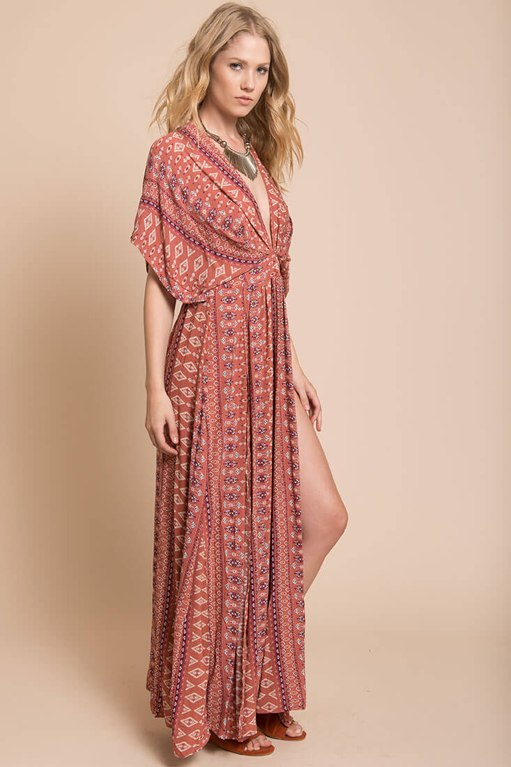 Libby Maxi Dress Rust-Maymioy
