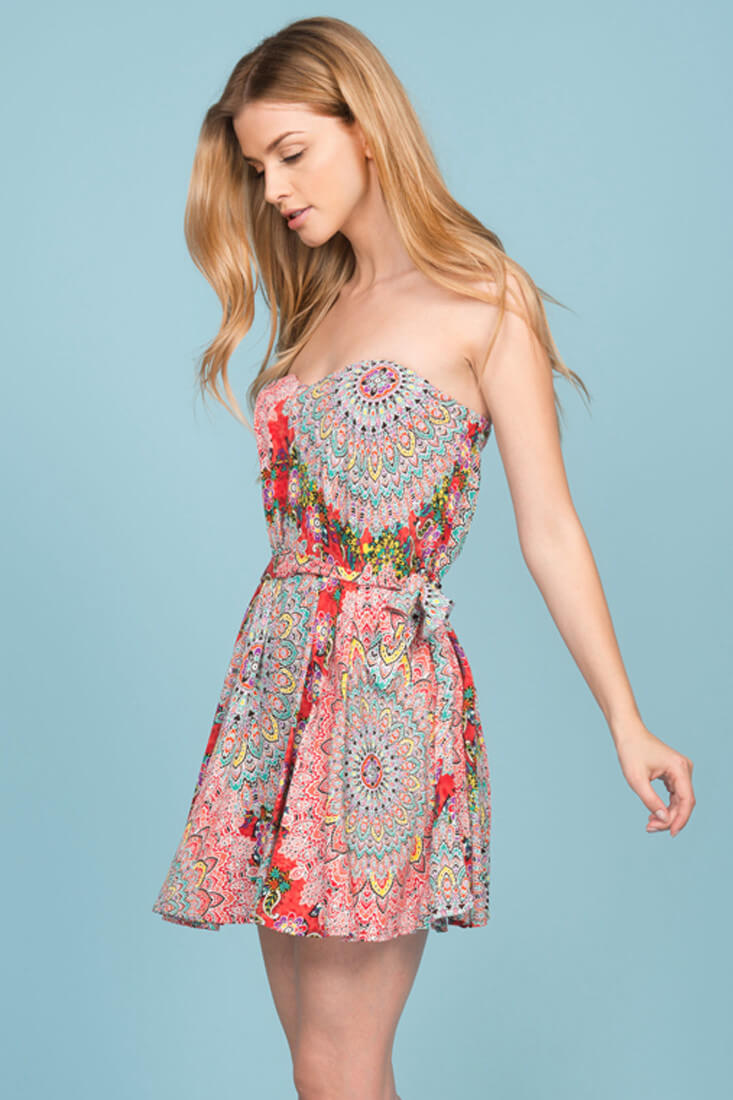 Delia Festival Dress Red-Maymioy