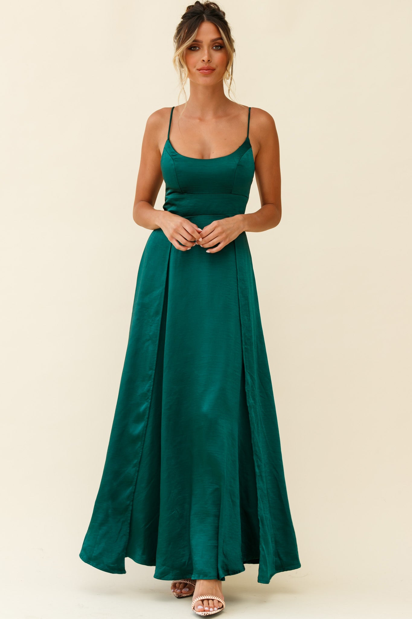 Joanne Empire Waist Maxi Dress Jade-Maymioy